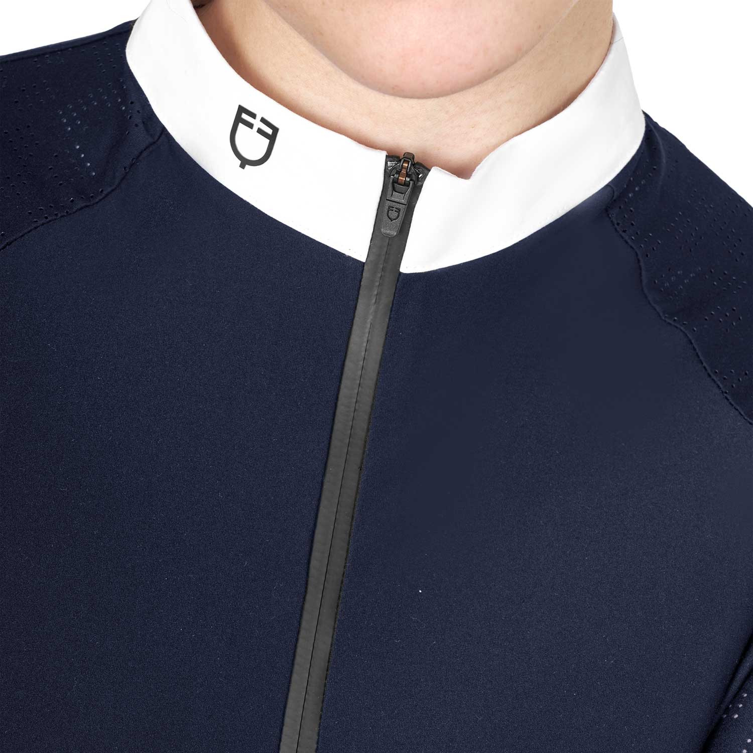 Schmal geschnittenes Turnier-Poloshirt für Damen mit Mesh-Einsätzen