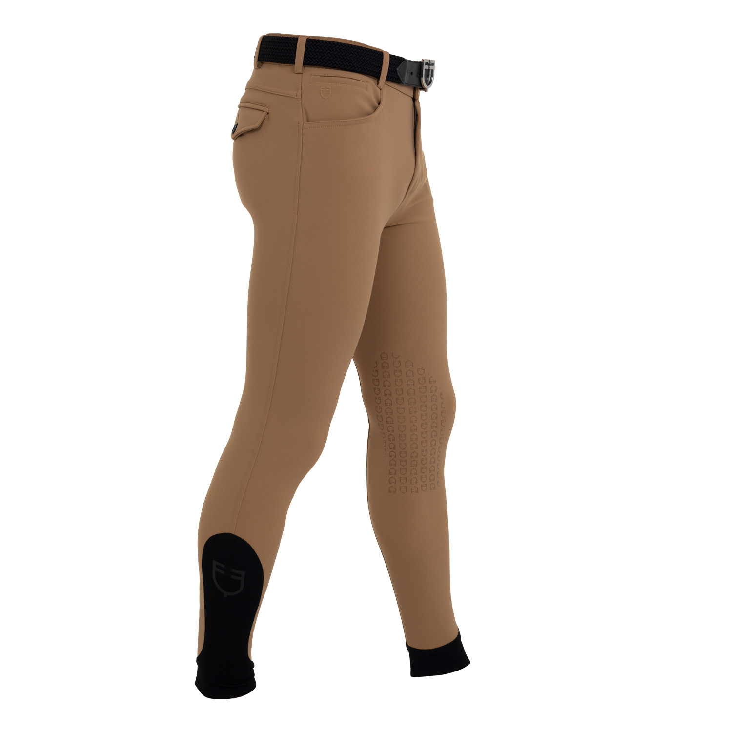 Heren rijbroek slim fit met kniegrip