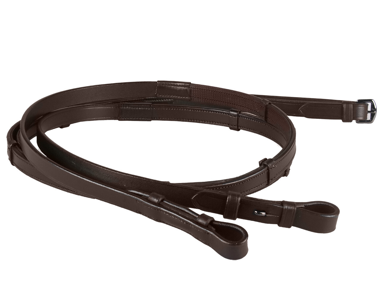 Reins with rubber underside with stops