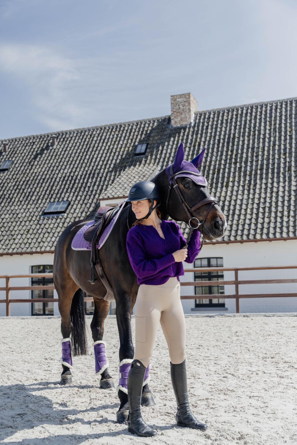 Brushing Boots Velvet Contrast