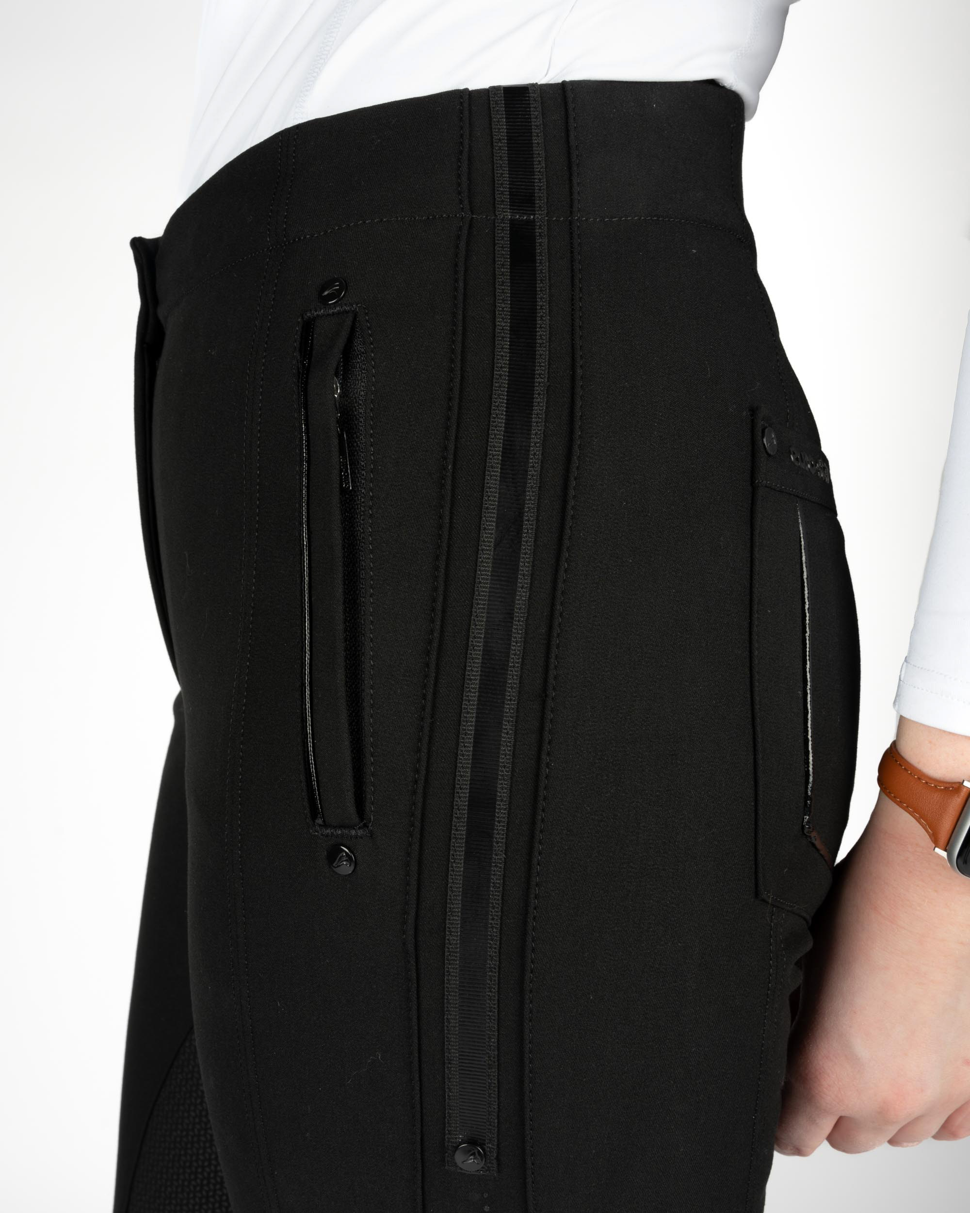 Culotte d'équitation pour femmes Wosha pleine grip en noir