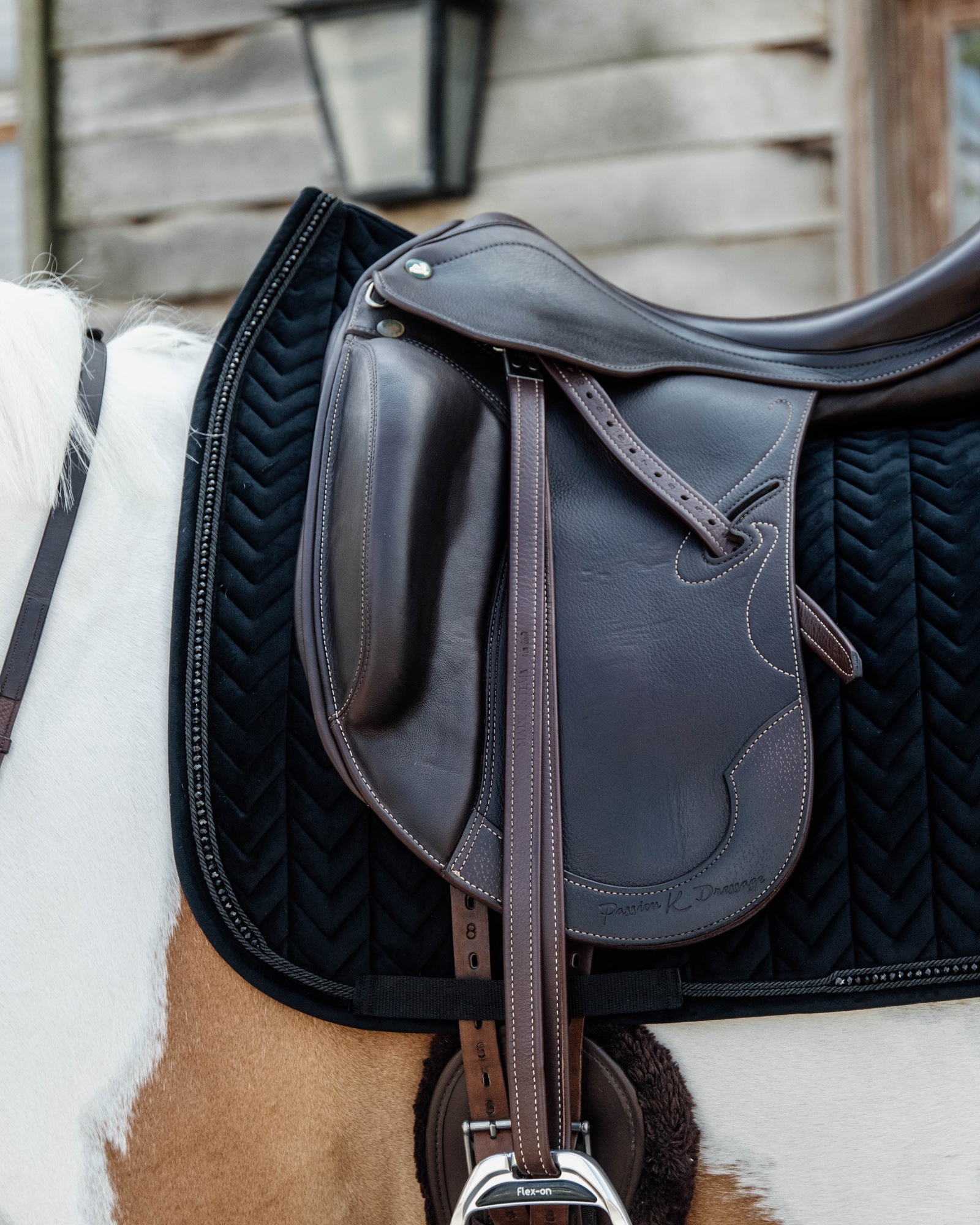 Dressage saddle pad Velvet Pearls