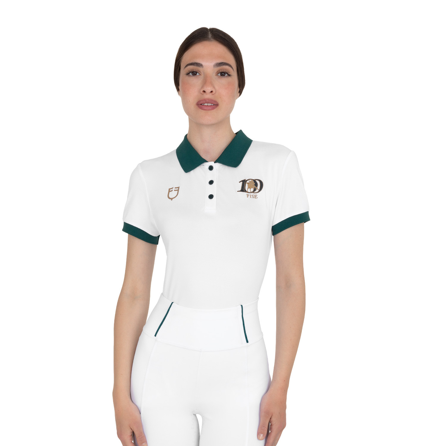 Trainingspoloshirt mit drei Knöpfen X FISE 100