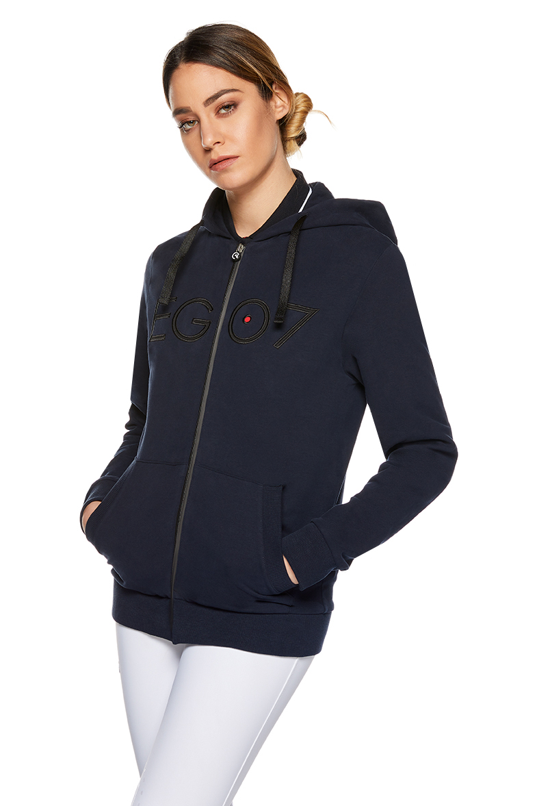 Sweater Damen After Riding in navy blau/schwarz