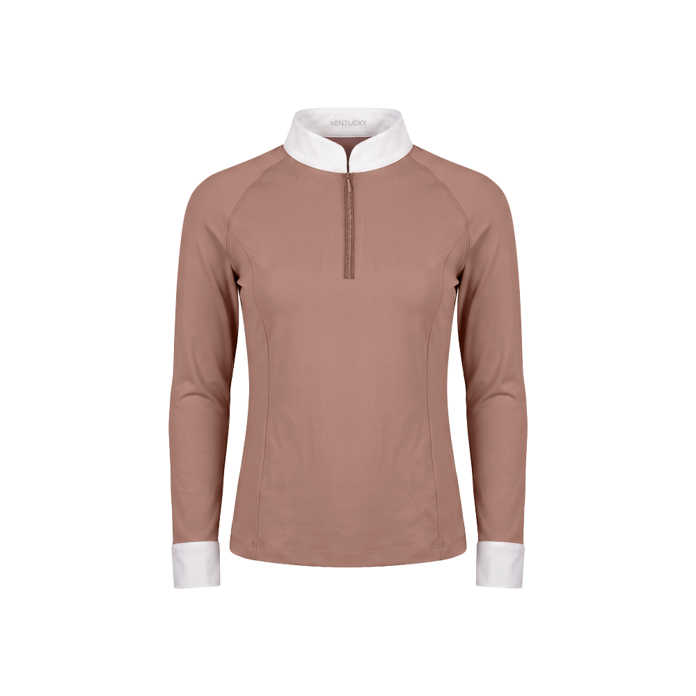 Turniershirt Classic Mädchen langarm mit Glitzerreißverschluss