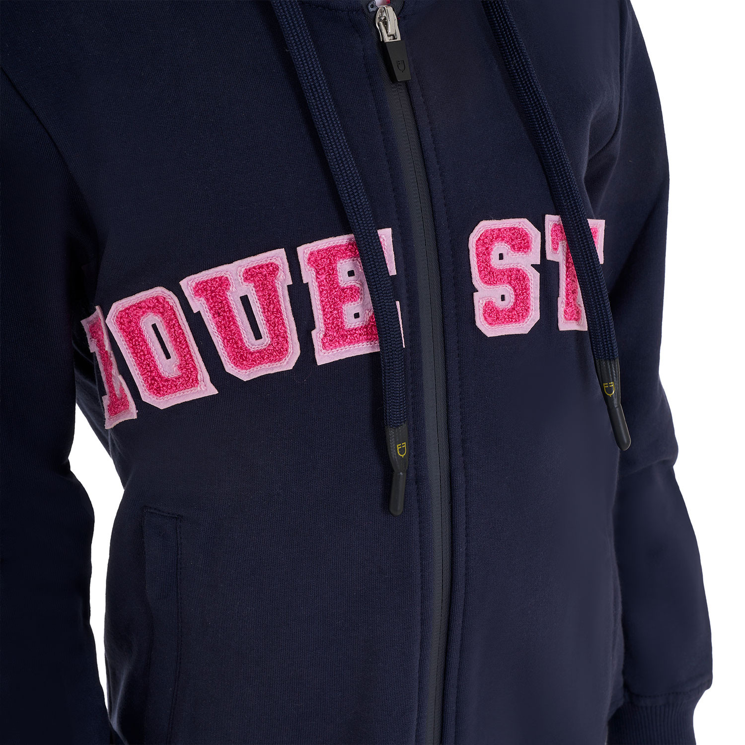 Kinder-Hoodie mit Reißverschluss und Schwamm-Schriftzug