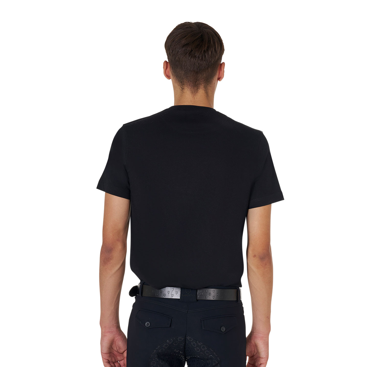 Basic-T-Shirt mit Ton-in-Ton-Logo für Herren