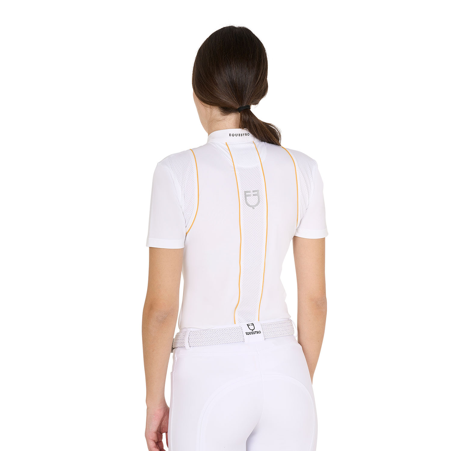 Schmal geschnittenes Damen-Turnierpoloshirt mit Knöpfen