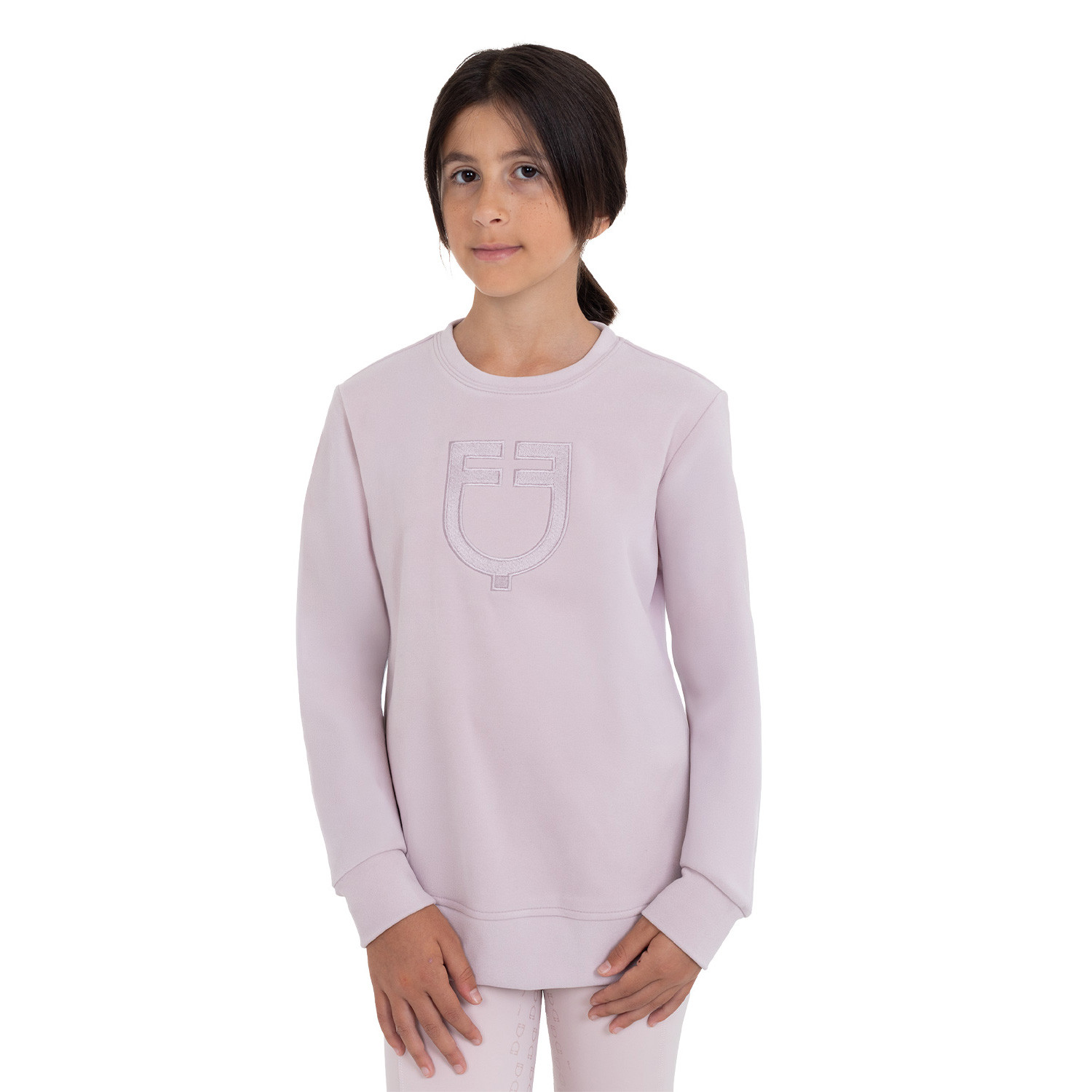 Kinder-Fleece-Sweatshirt Unisex mit Rundhalsausschnitt