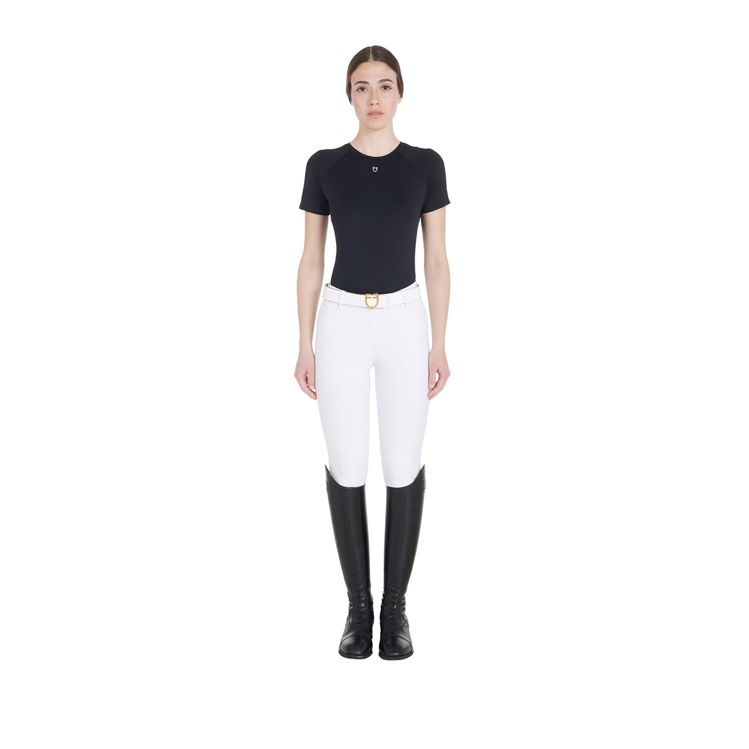 Damen-Trainingsshirt Slim Fit technisch