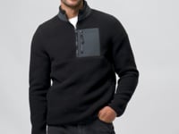 Herren Teddyfell Pullover mit halbem Reißverschluss