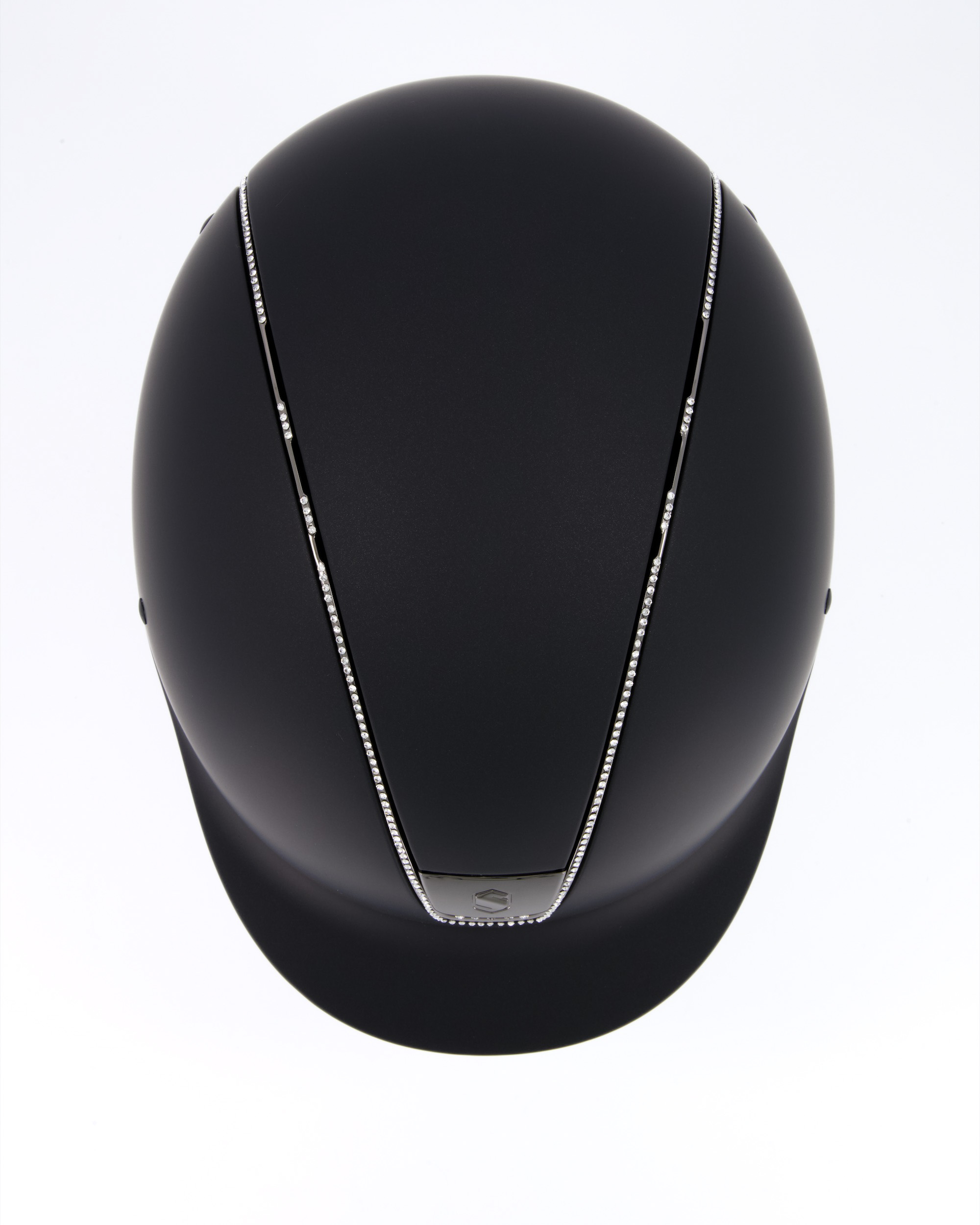 Riding helmet Shadowmatt Chrome with 255 Swarovski in black