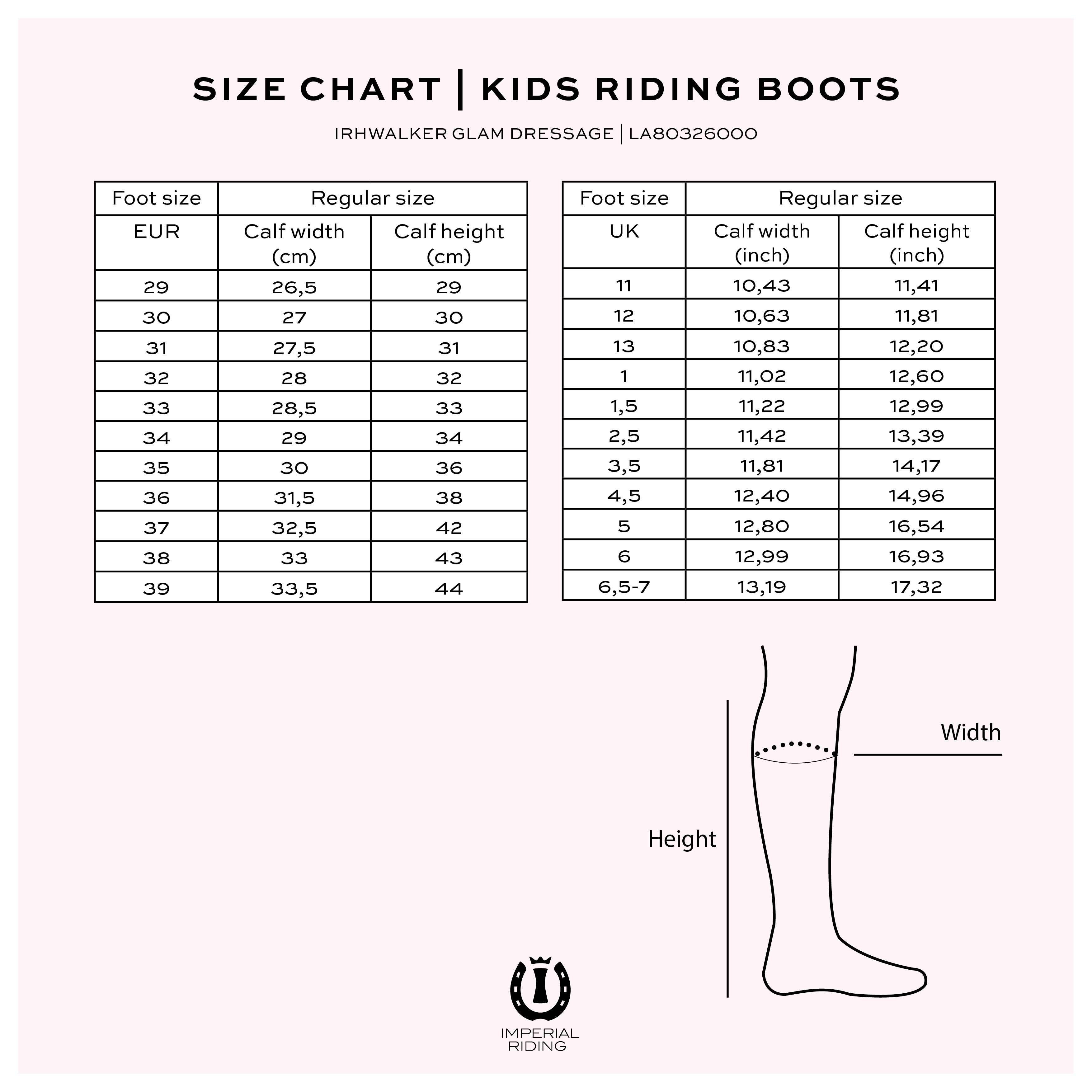 Dressurstiefel Kinder Walker glam