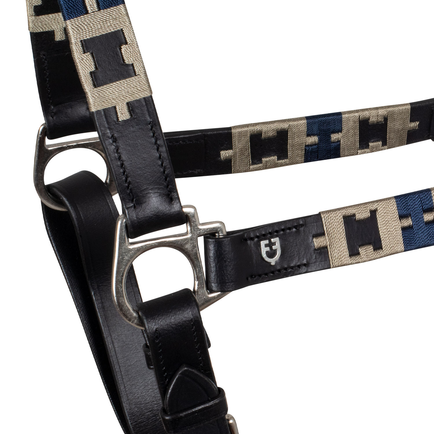 Lederhalfter mit geometrischem Muster