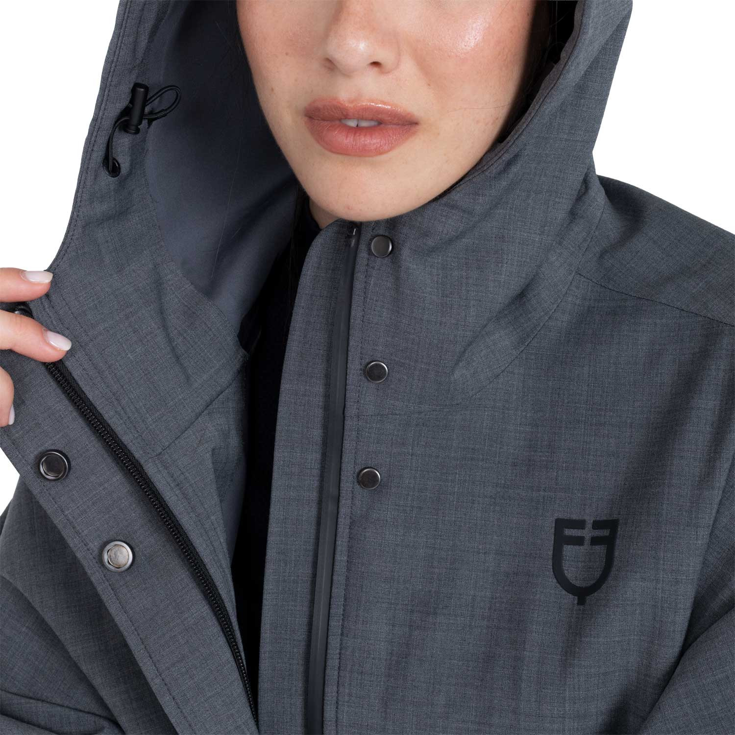 Regenabweisende Cape für Damen aus Wollmischung
