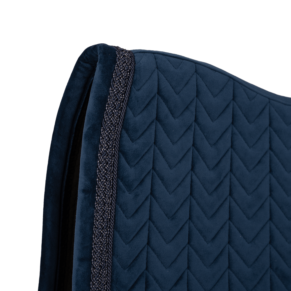 Tapis de selle Velvet Fishbone cordon paillettes tressé