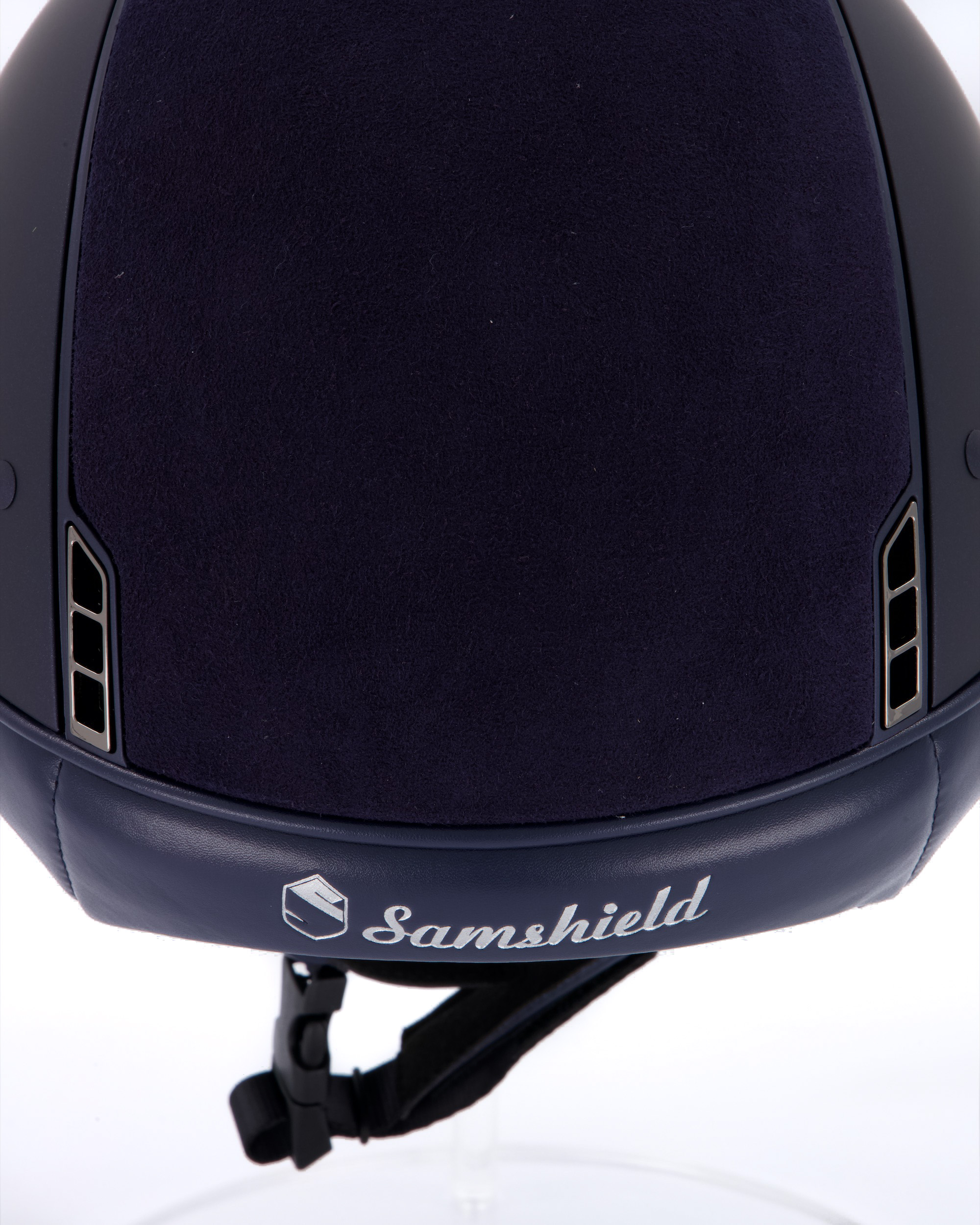 Riding helmet Shadowmatt Alcantara Crystal Fabric Paradise Shine in blue