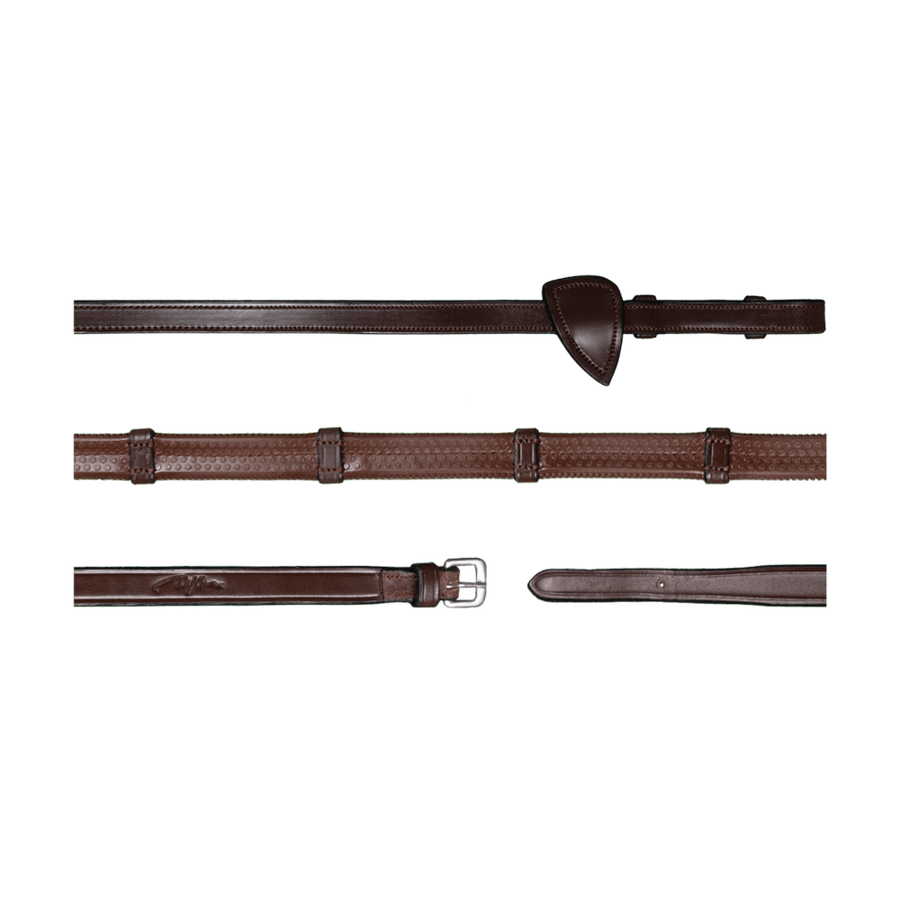 1/2" (13 mm) rênes caoutchouc avec 7 barrettes cuir