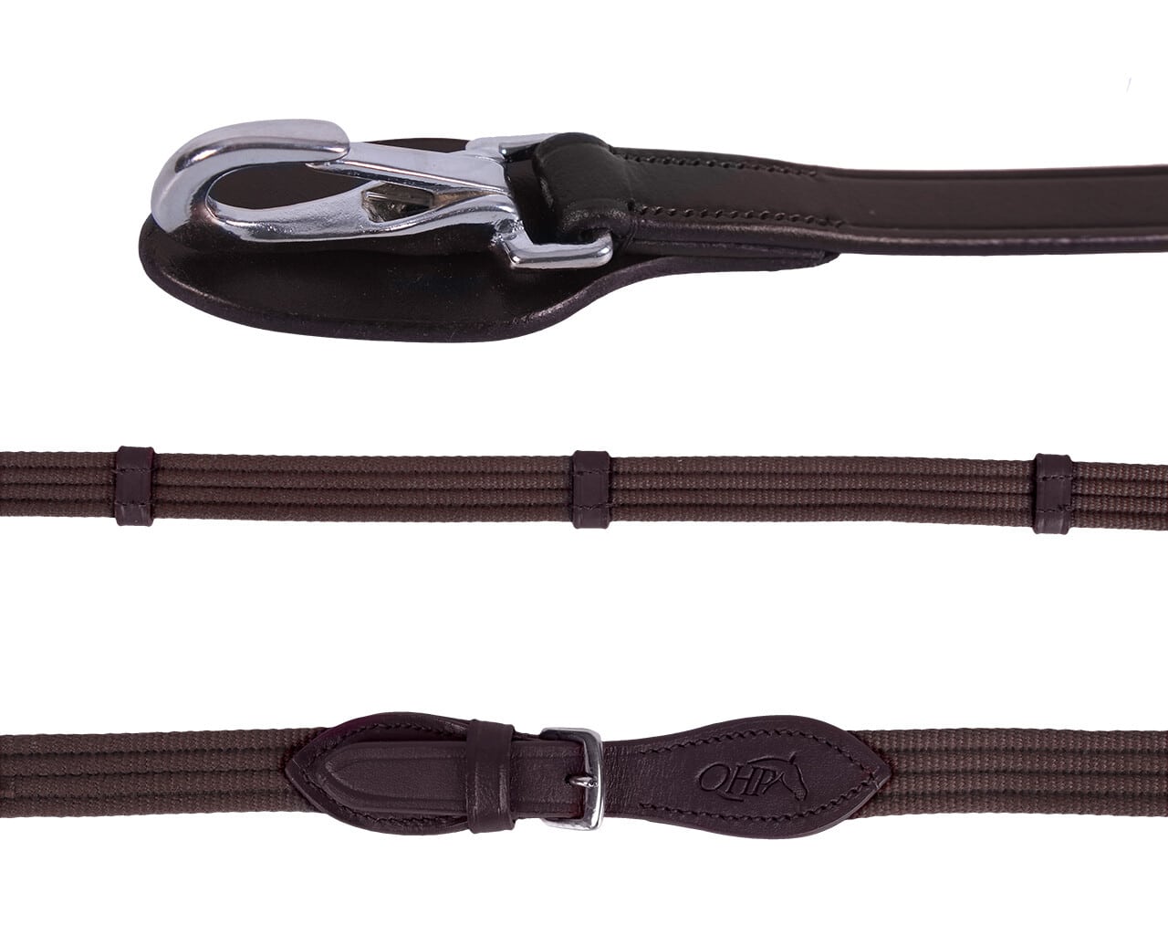 Web reins with clip