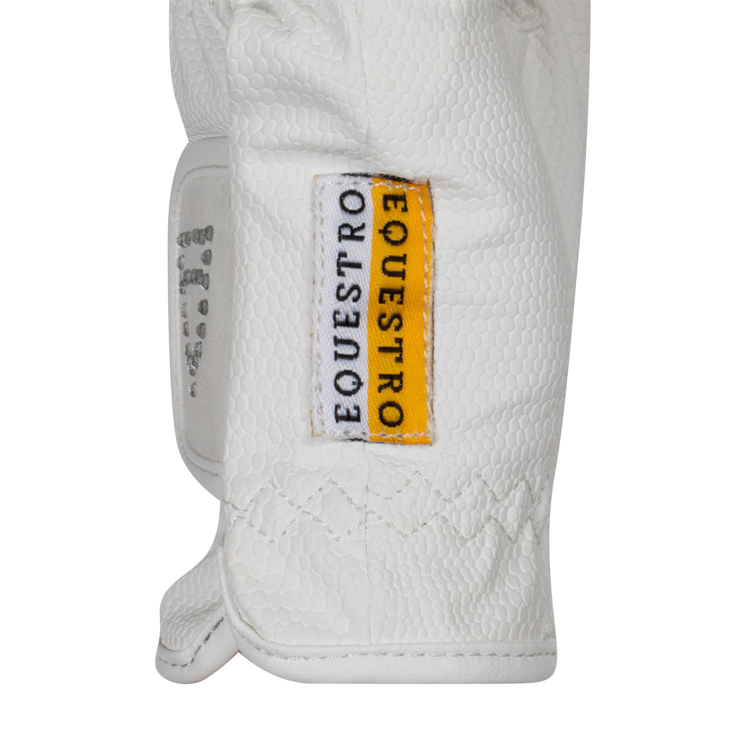 Handschuhe aus weichem technischem Material mit Glitzer-Logo