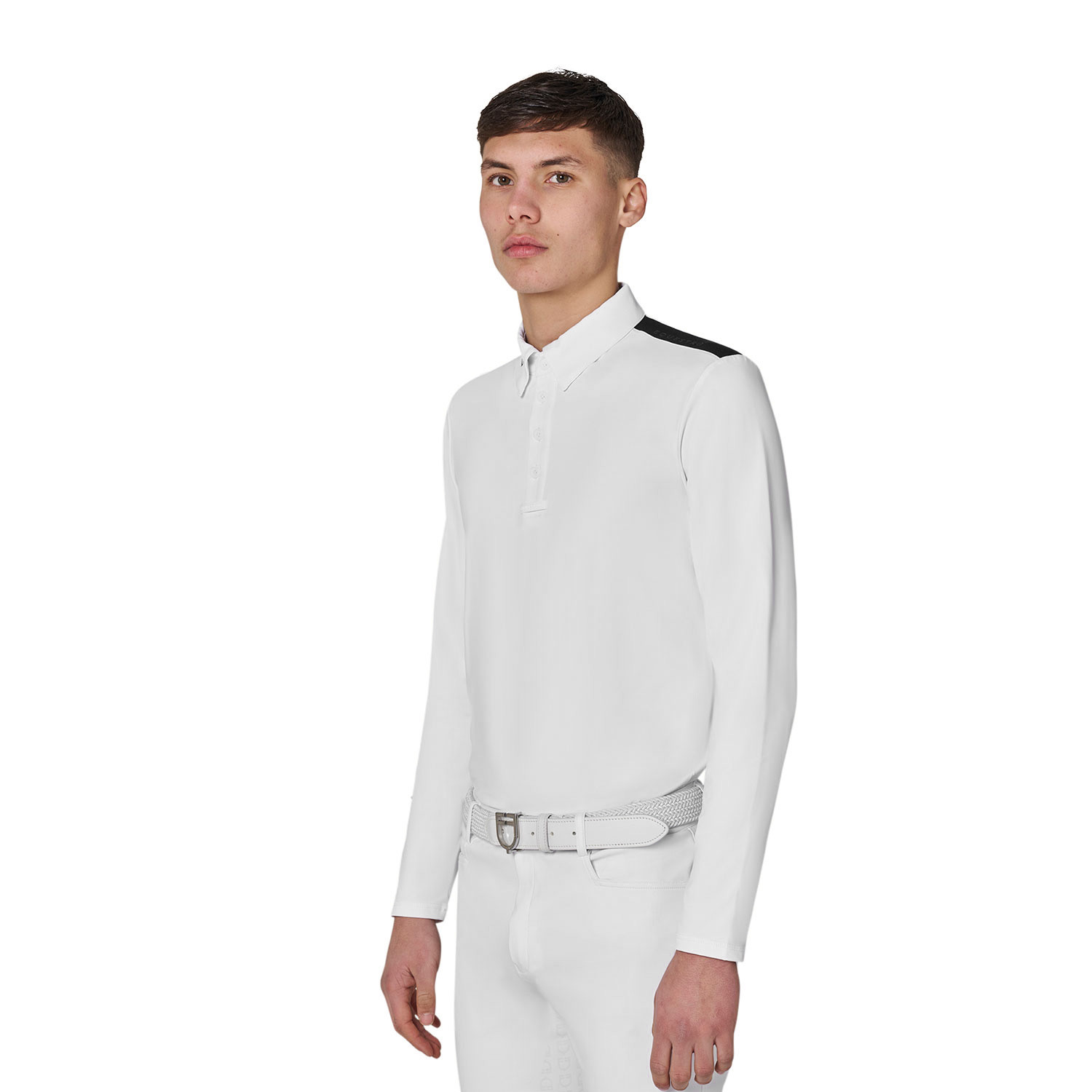 Langarm-Turnierpolo für Herren mit Mesh-Einsätzen