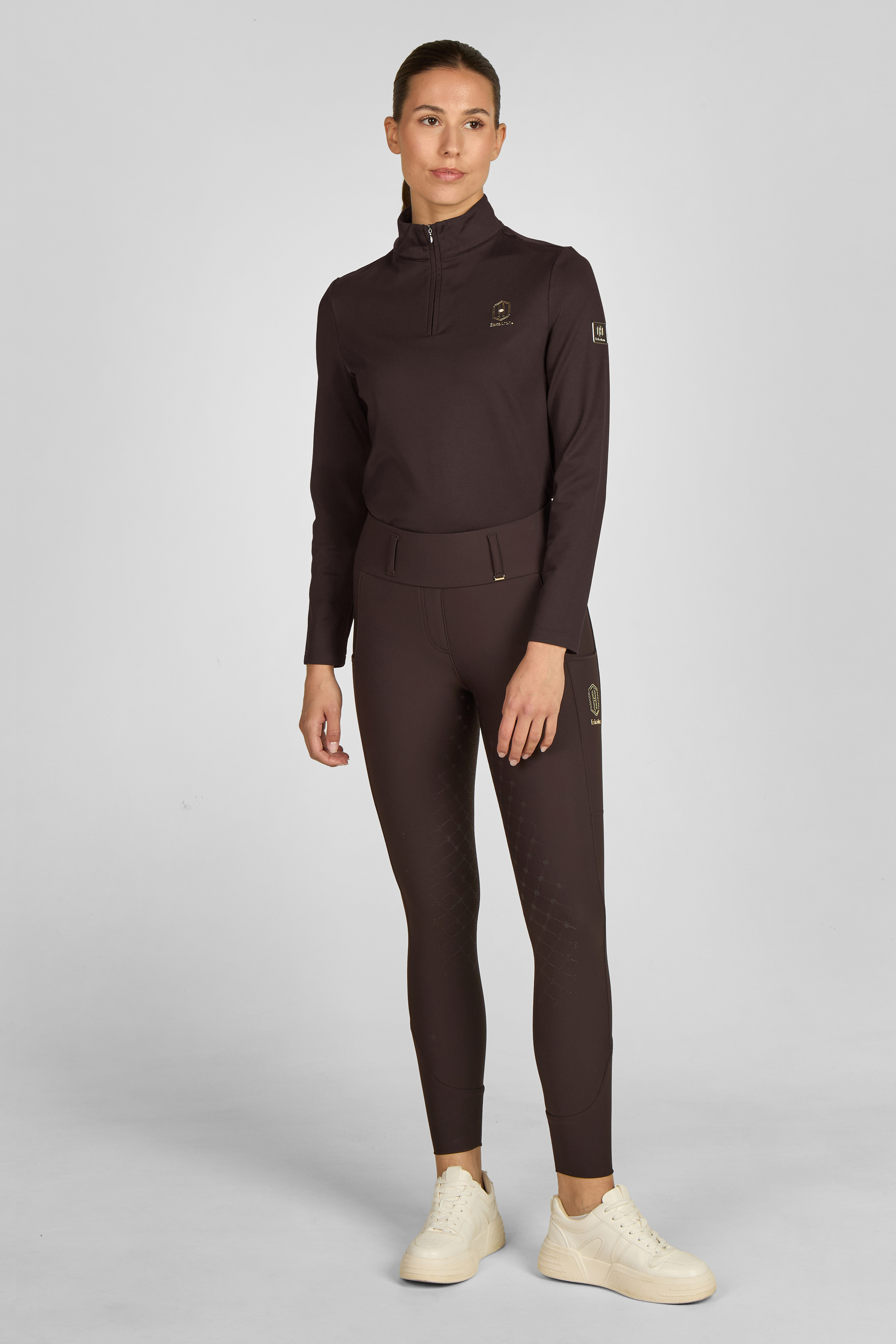 Reitleggins Heritage Vollgrip in black truffle