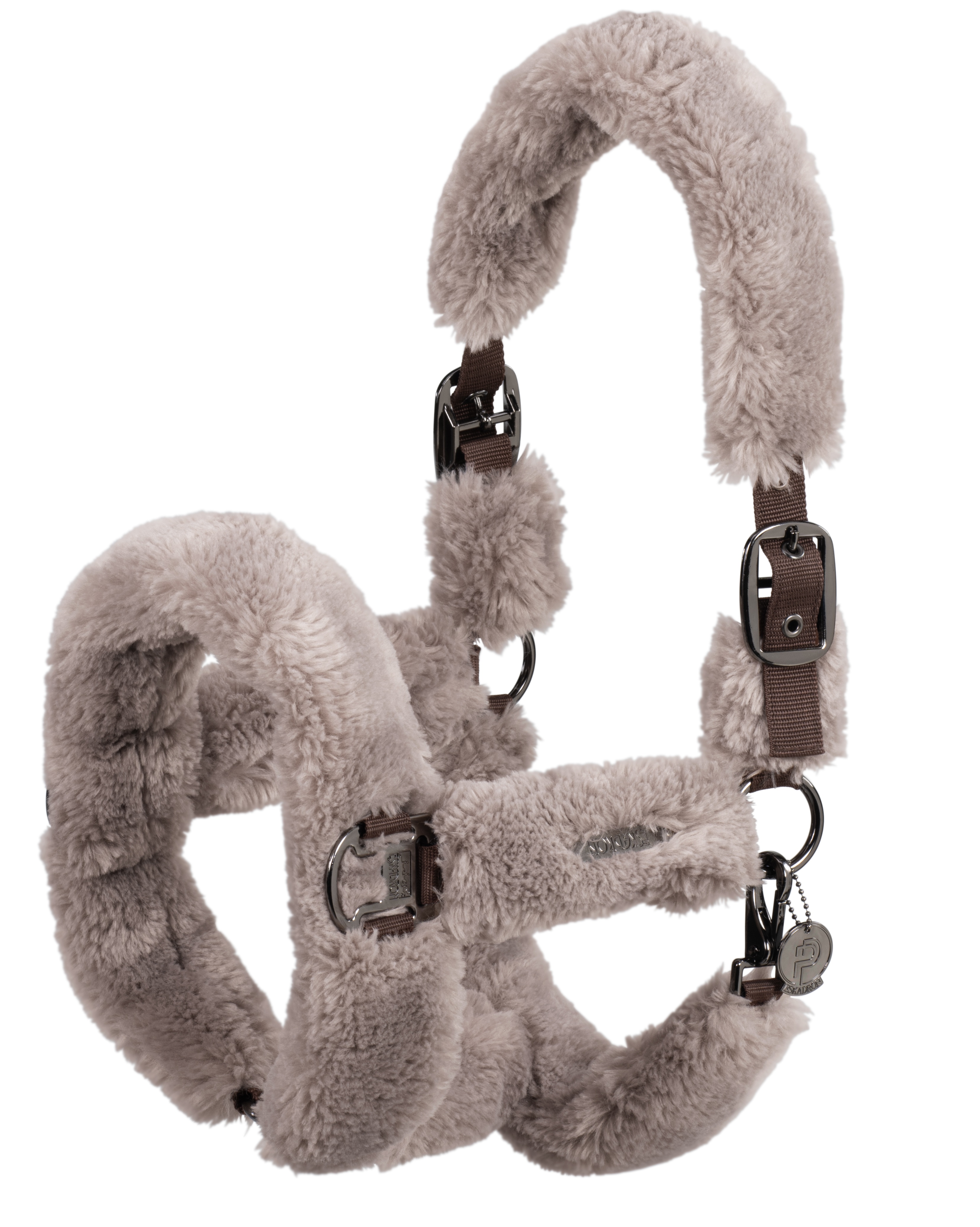 Halter Double Pin Complete FF Platinum in teak brow