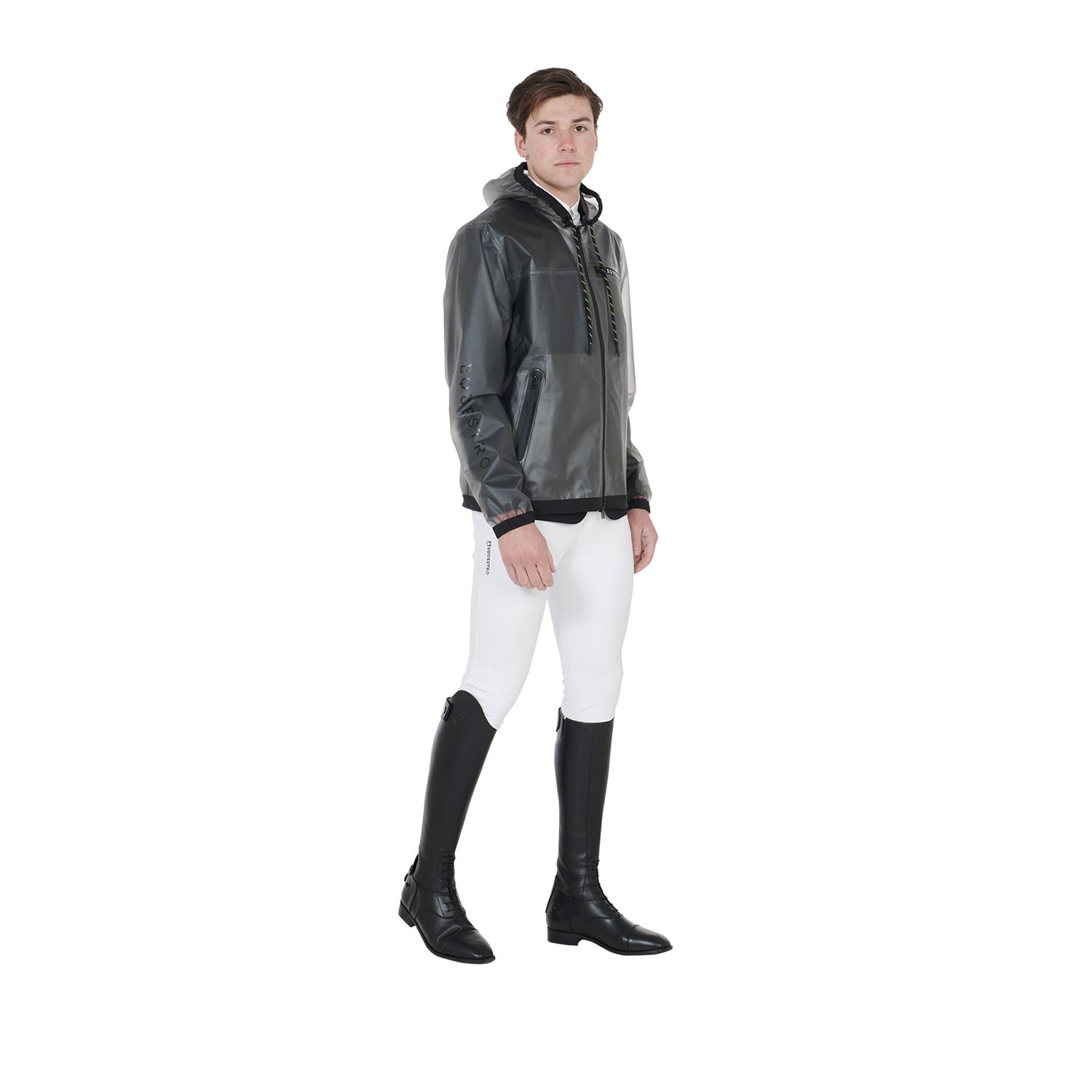 Transparente technische Regenjacke für Herren