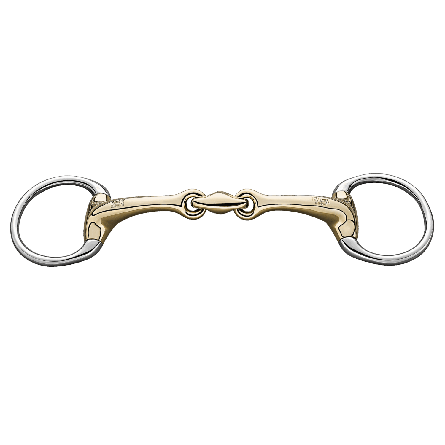 Dynamic RS Olivenkopf Unterlegtrense 14 mm doppelt gebrochen - Sensogan