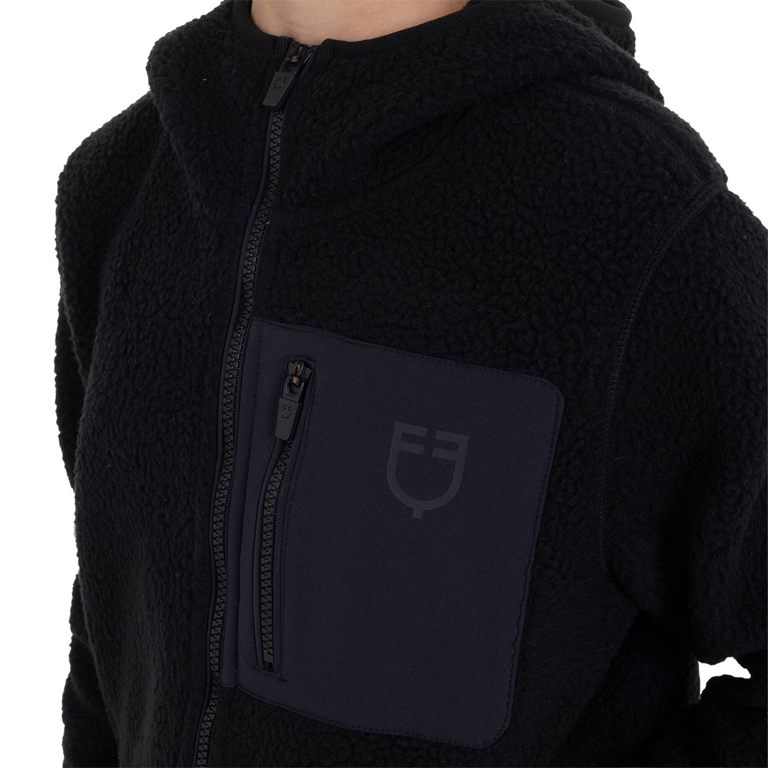 Unisex-Kinder-Teddyfleece-Hoodie mit Reißverschluss