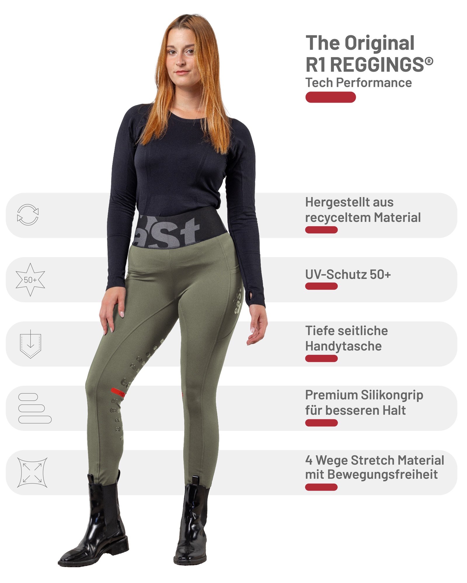 Ladies riding leggings Reggings R1 Tech Performance