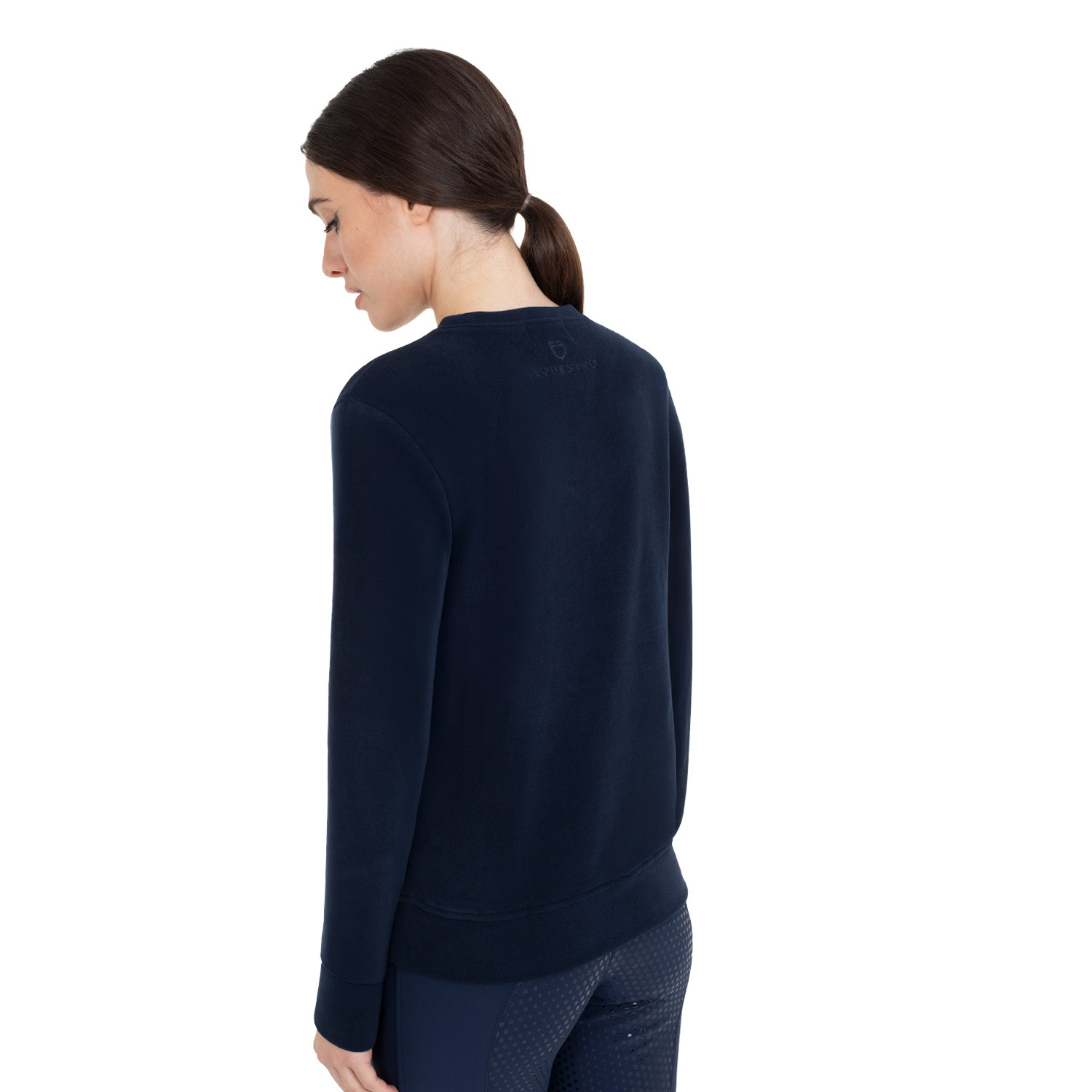 Damen-Fleece-Sweatshirt mit Rundhalsausschnitt