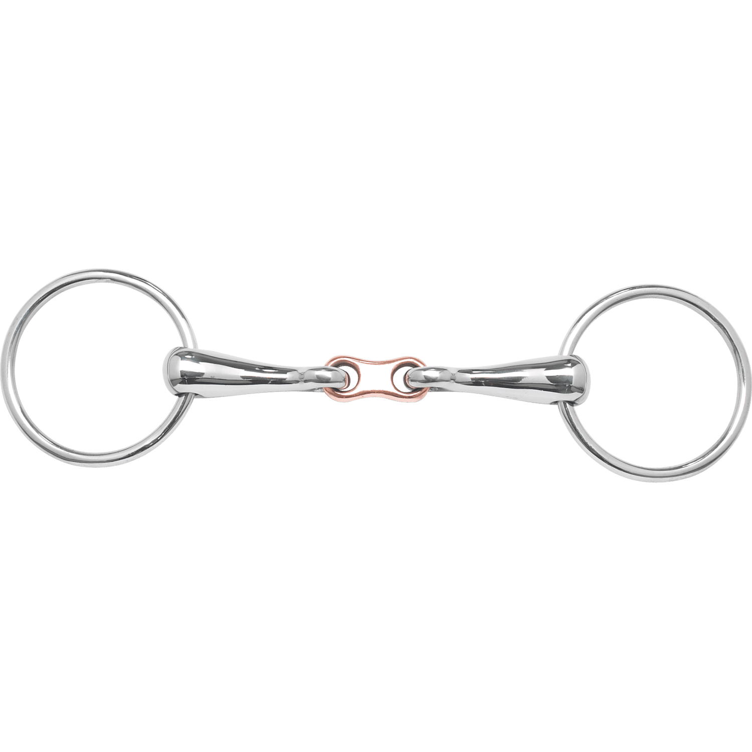 Stainless steel water snaffle, double broken