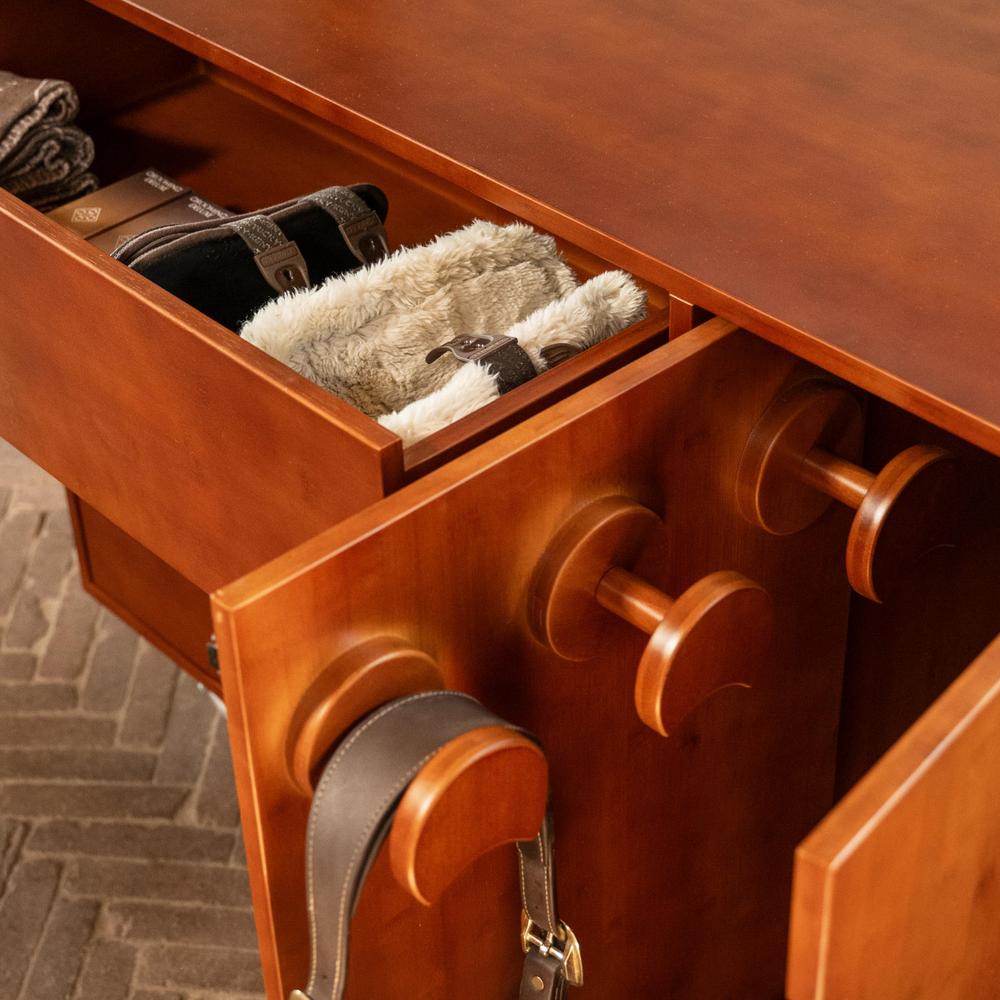 Saddle cabinet with 3 drawers and bridle rack