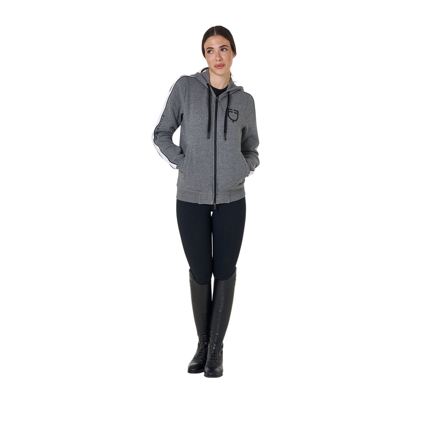 Damen-Kapuzensweatshirt mit Frontreißverschluss