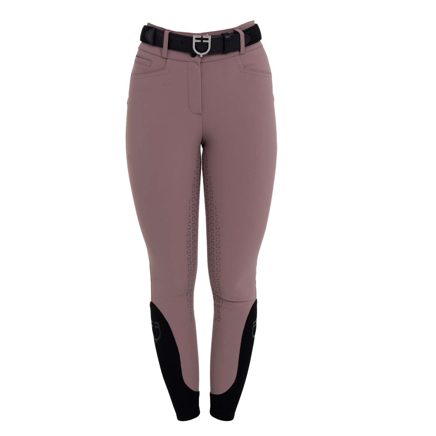 Pantalon d'équitation femme taille haute à fond intégral en tissu bi-stretch