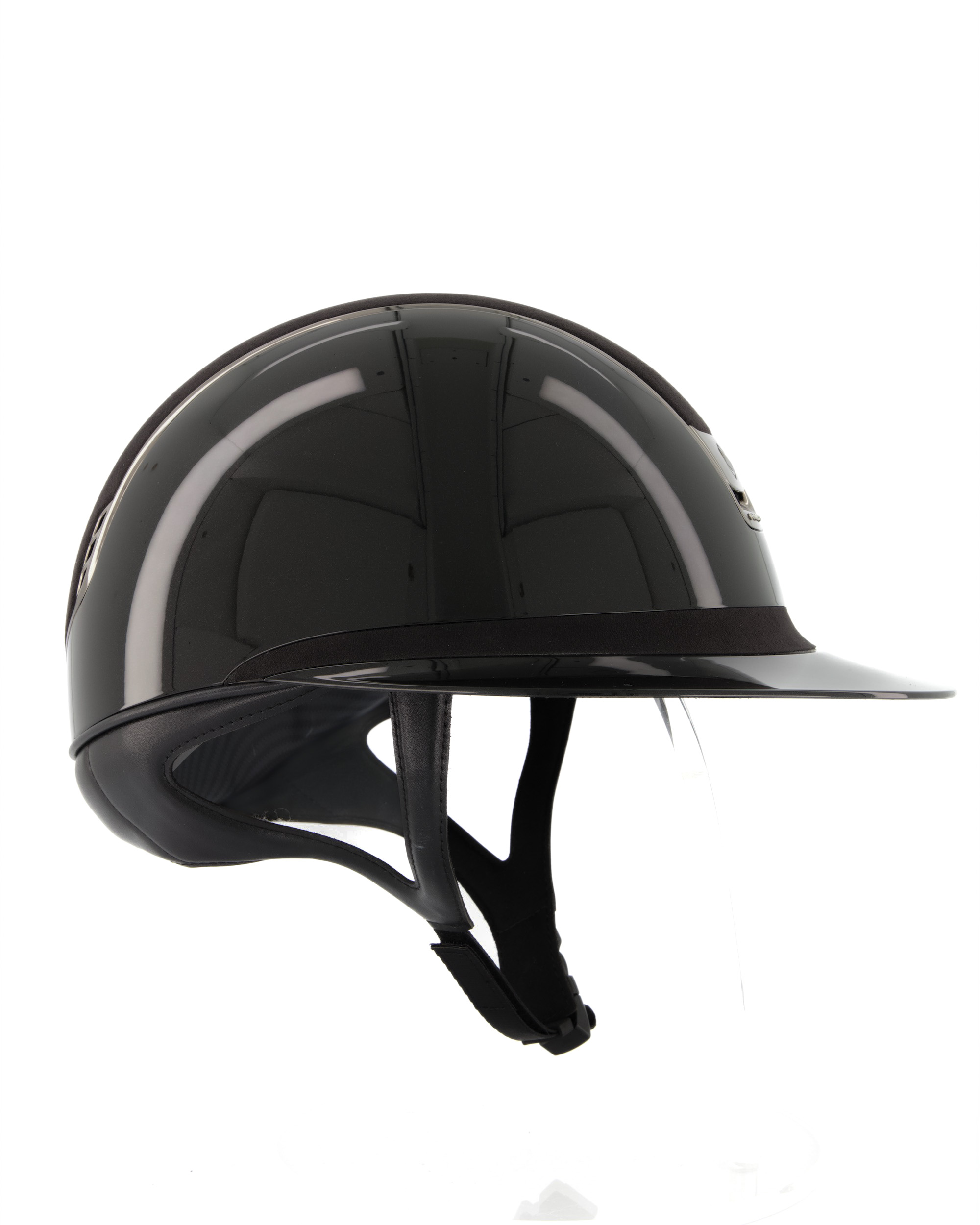 Riding helmet 2.0 Miss Shield Shadowglossy Alcantara 5 Swarovski in black