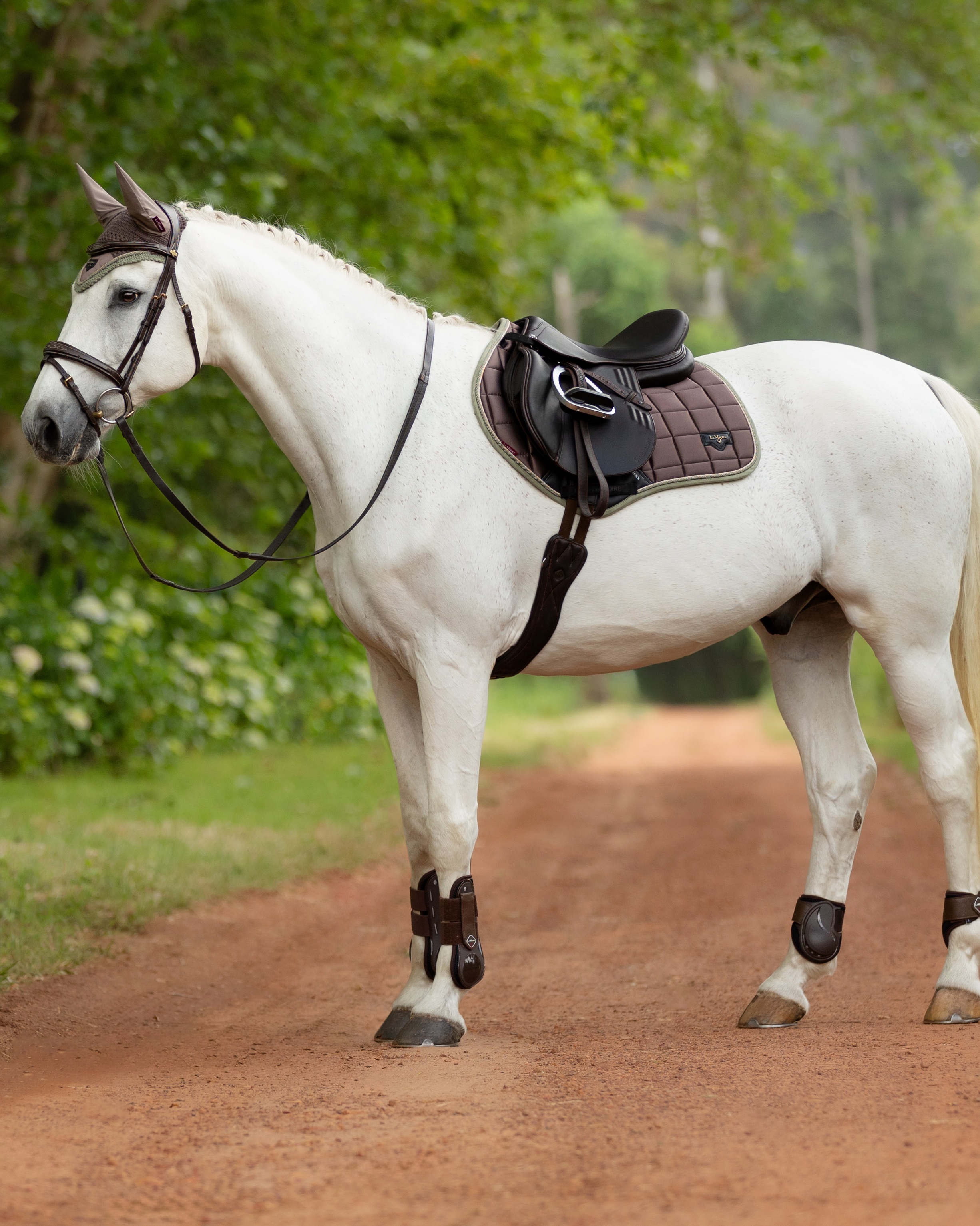 Saddle pad Loire Classic in walnut