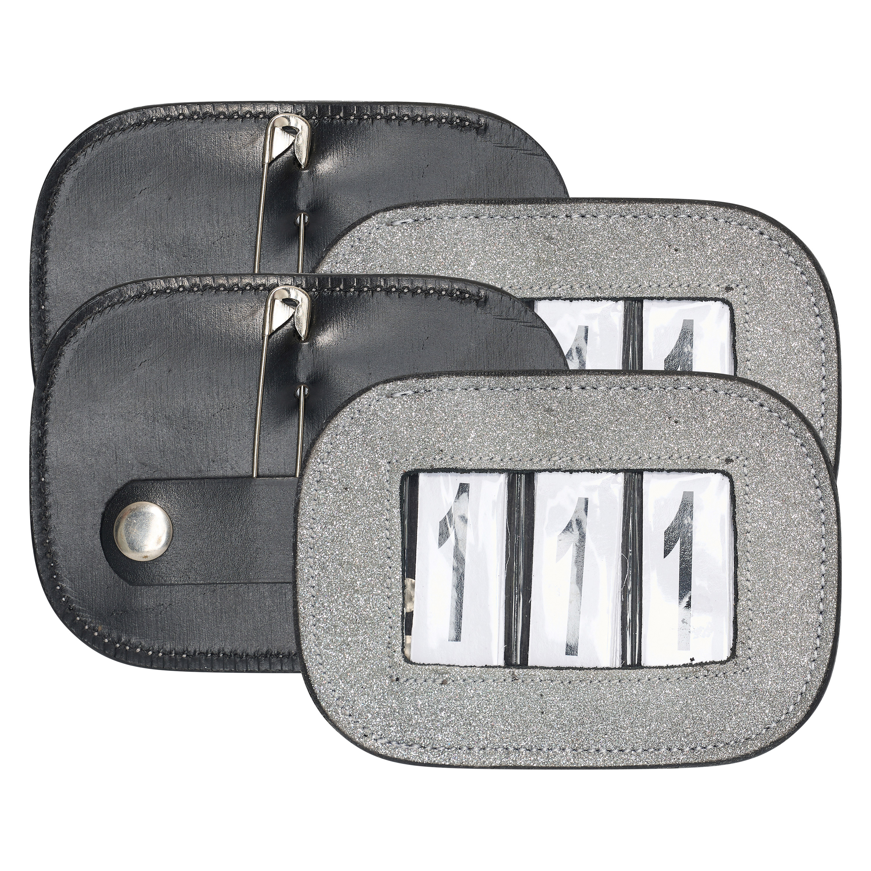 Turniernummern Glitter square, Satz von 2 Stk