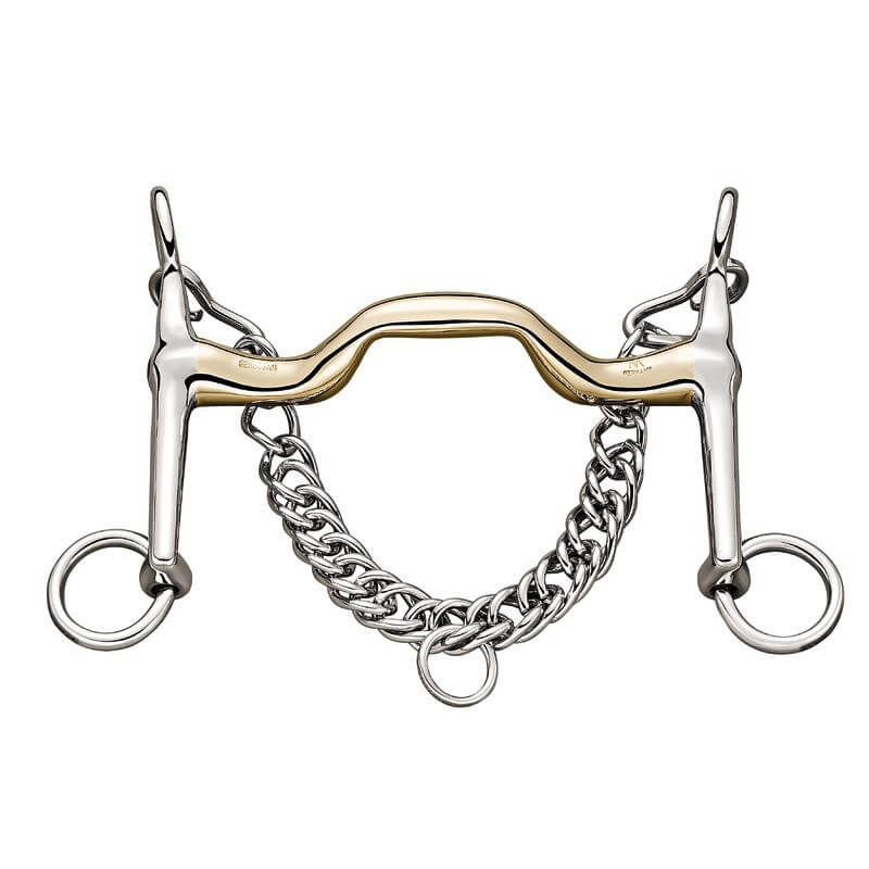 Double bridle KK-Ultra Sensogan, 18 mm, 5 cm shank, large tongue clearance