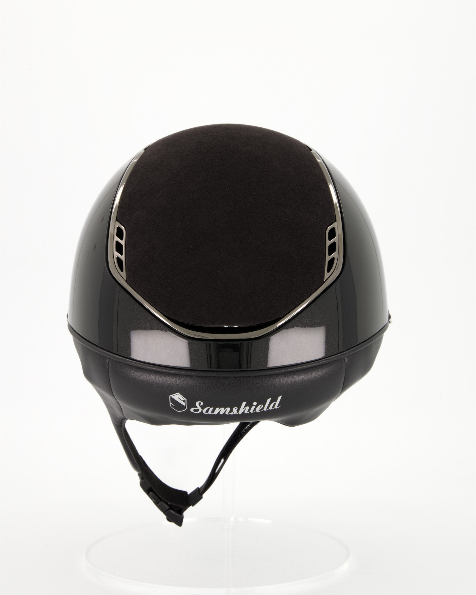 Reithelm 2.0 Miss Shield Shadowglossy Black,Top Alcantara Black, Frontal Band Crystal Leaf, Trim Black Chrome, Blason Black Chrome in schwarz