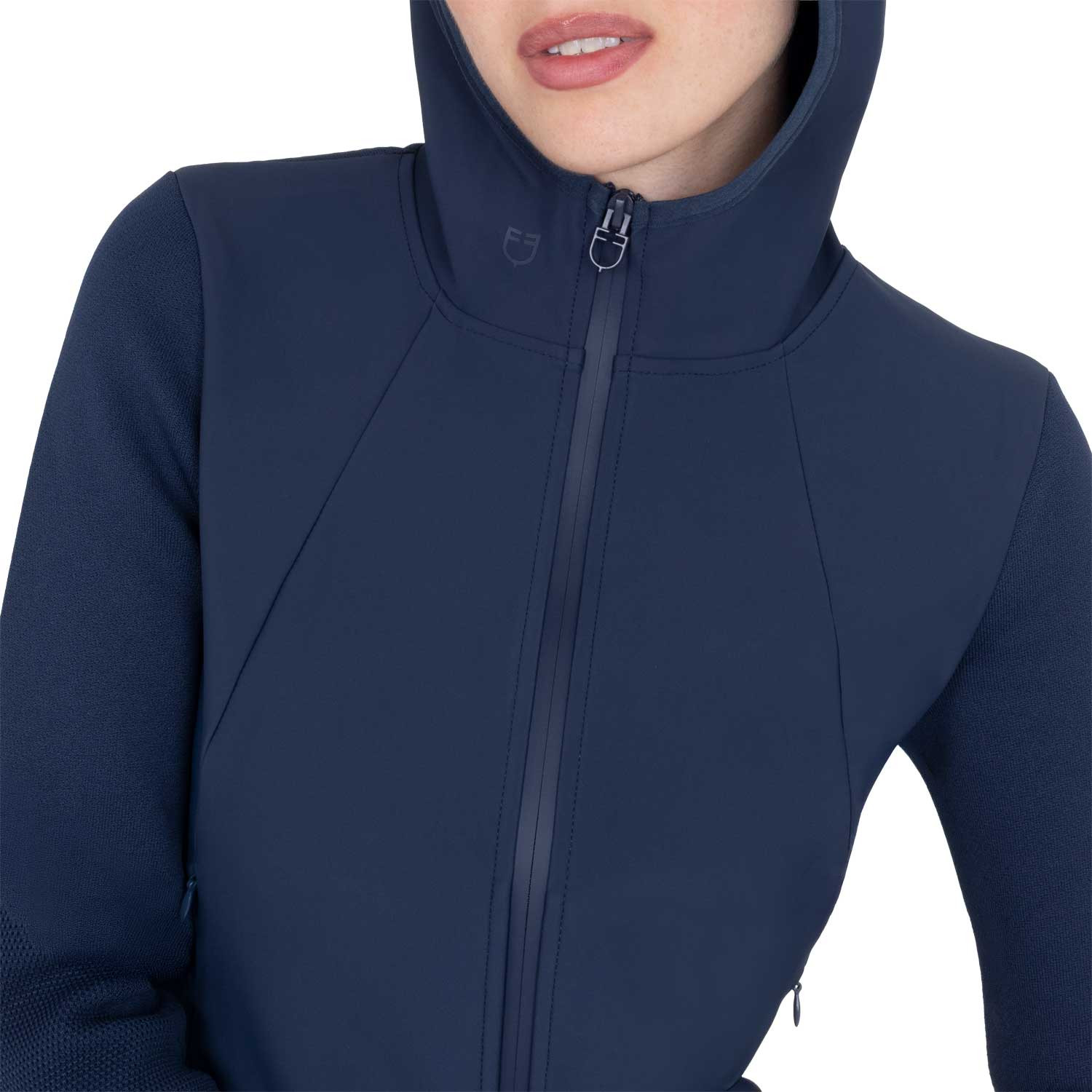 Technisches Kapuzensweatshirt für Damen mit Micro-Mesh-Einsätzen