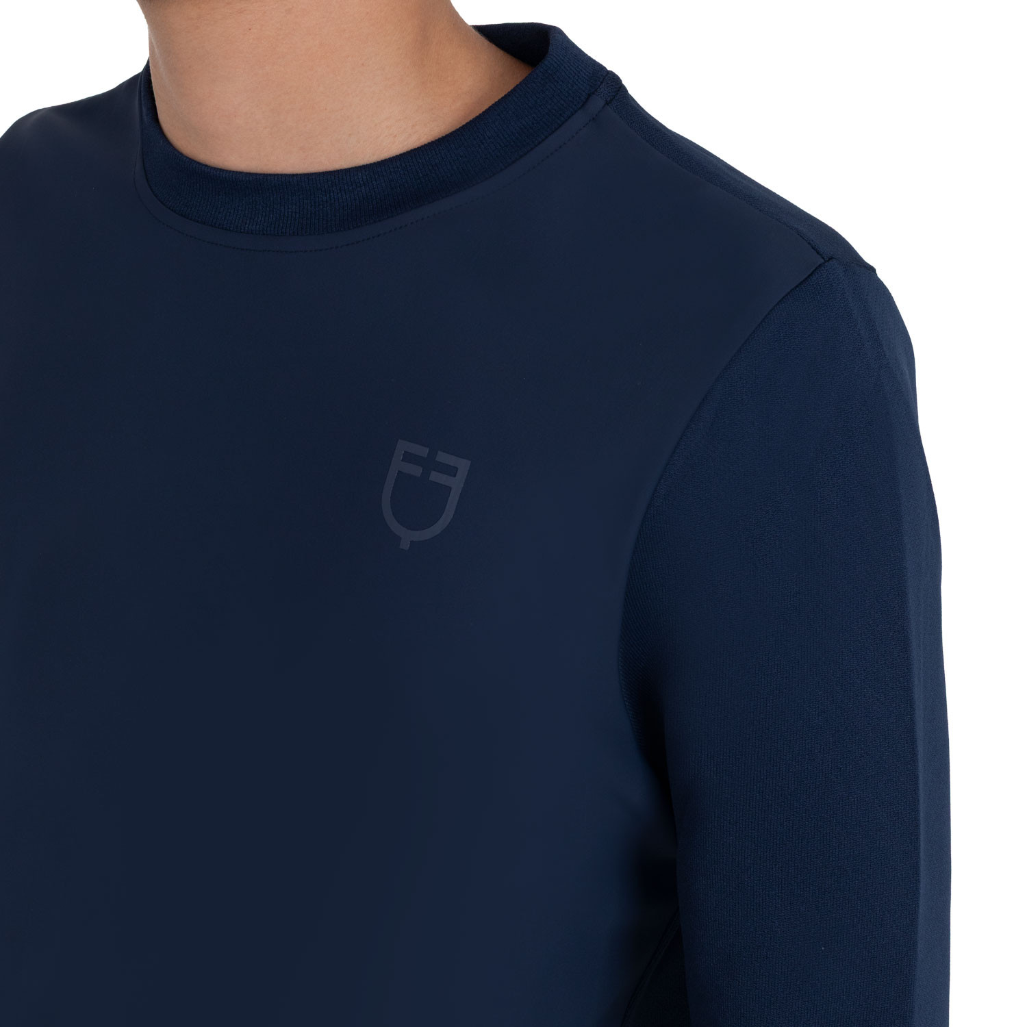 Technisches Rundhalssweatshirt für Herren mit Micro-Mesh-Einsätzen