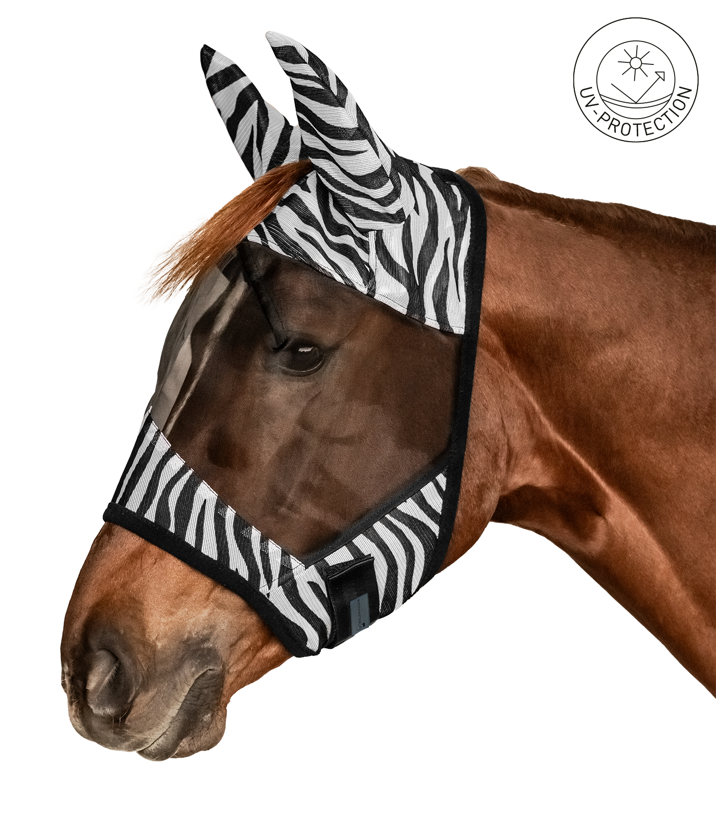 Zebra fly mask