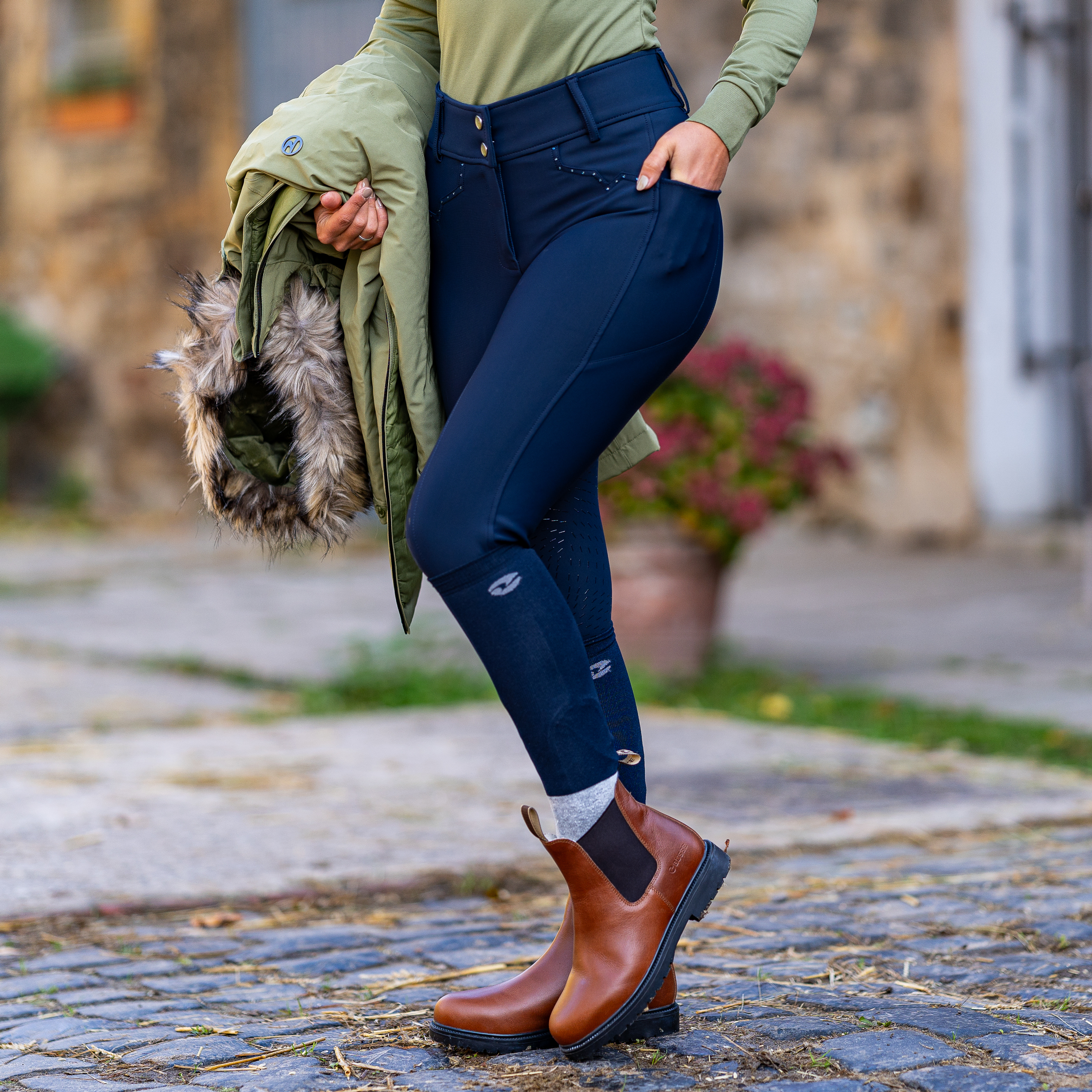 Pantalon d'équitation dame Adora avec plein grip