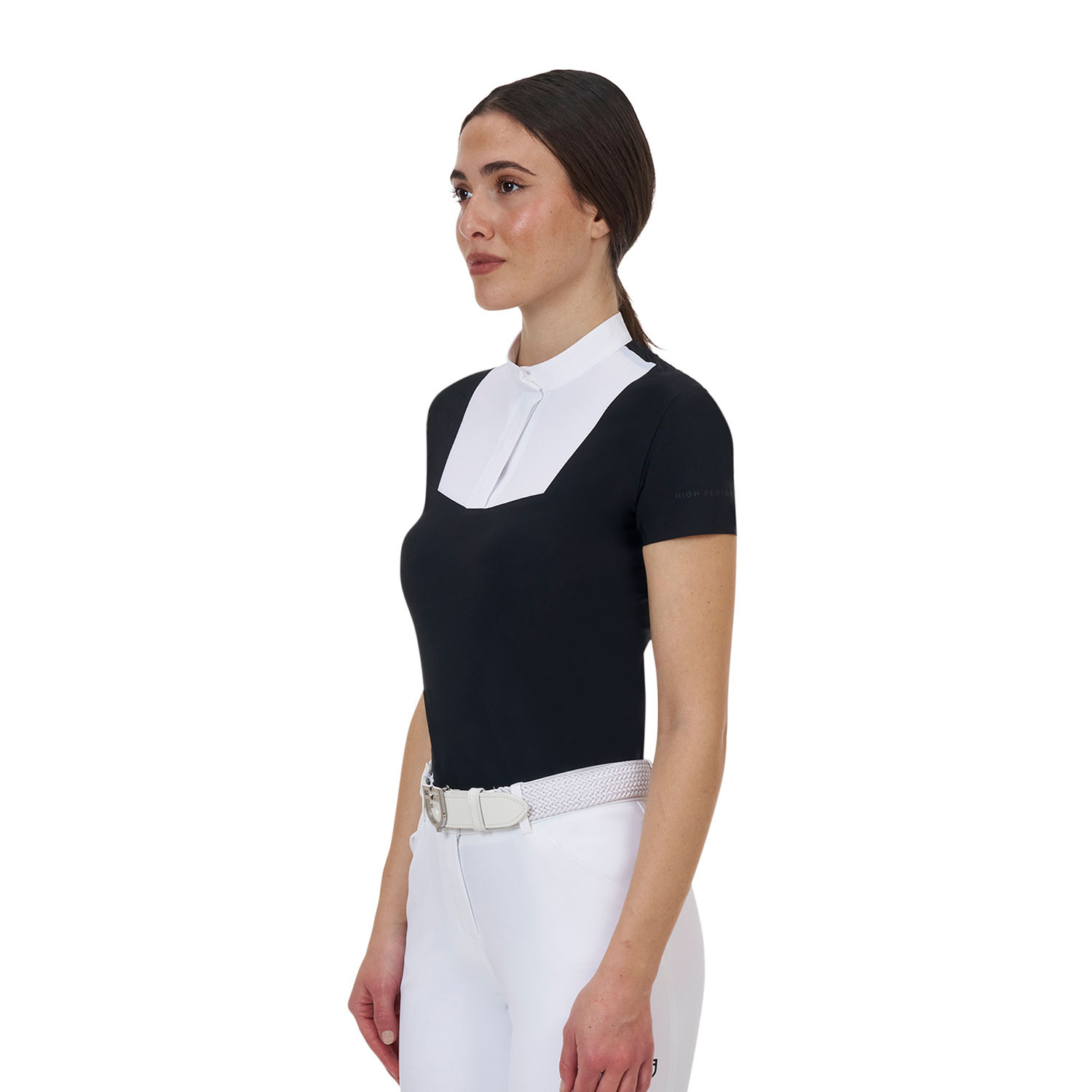 Damen-Turnierpoloshirt mit kurzen Ärmeln und Knöpfen