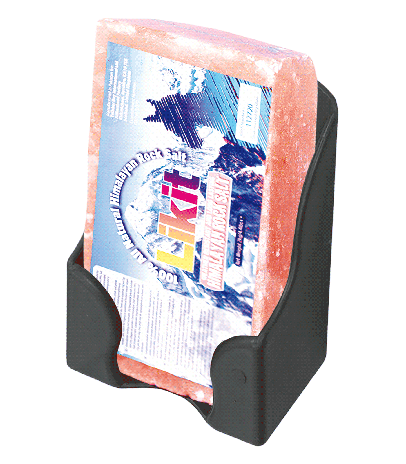 Lecksteinhalterung Kunststoff klein, schwarz