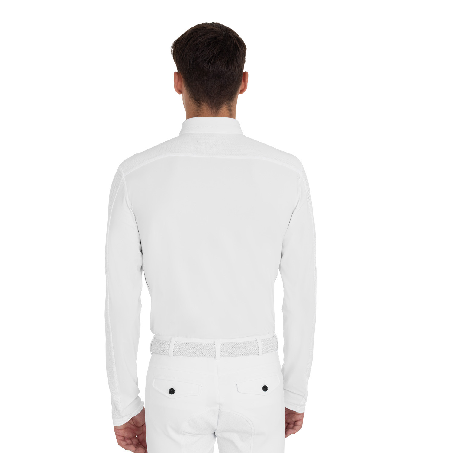 Herren-Turnierpolo mit Mesh- und Ripp-Einsätzen