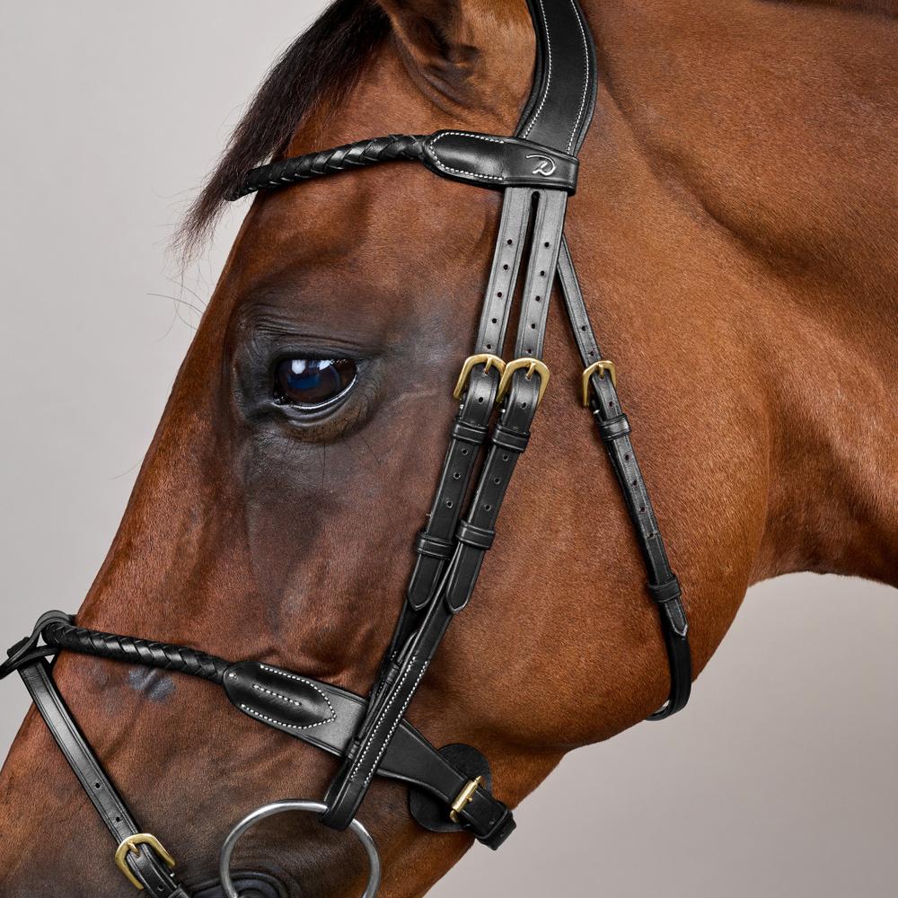 Rund geflochtene Trense mit kombiniertem Reithalfter DY | Dy'on