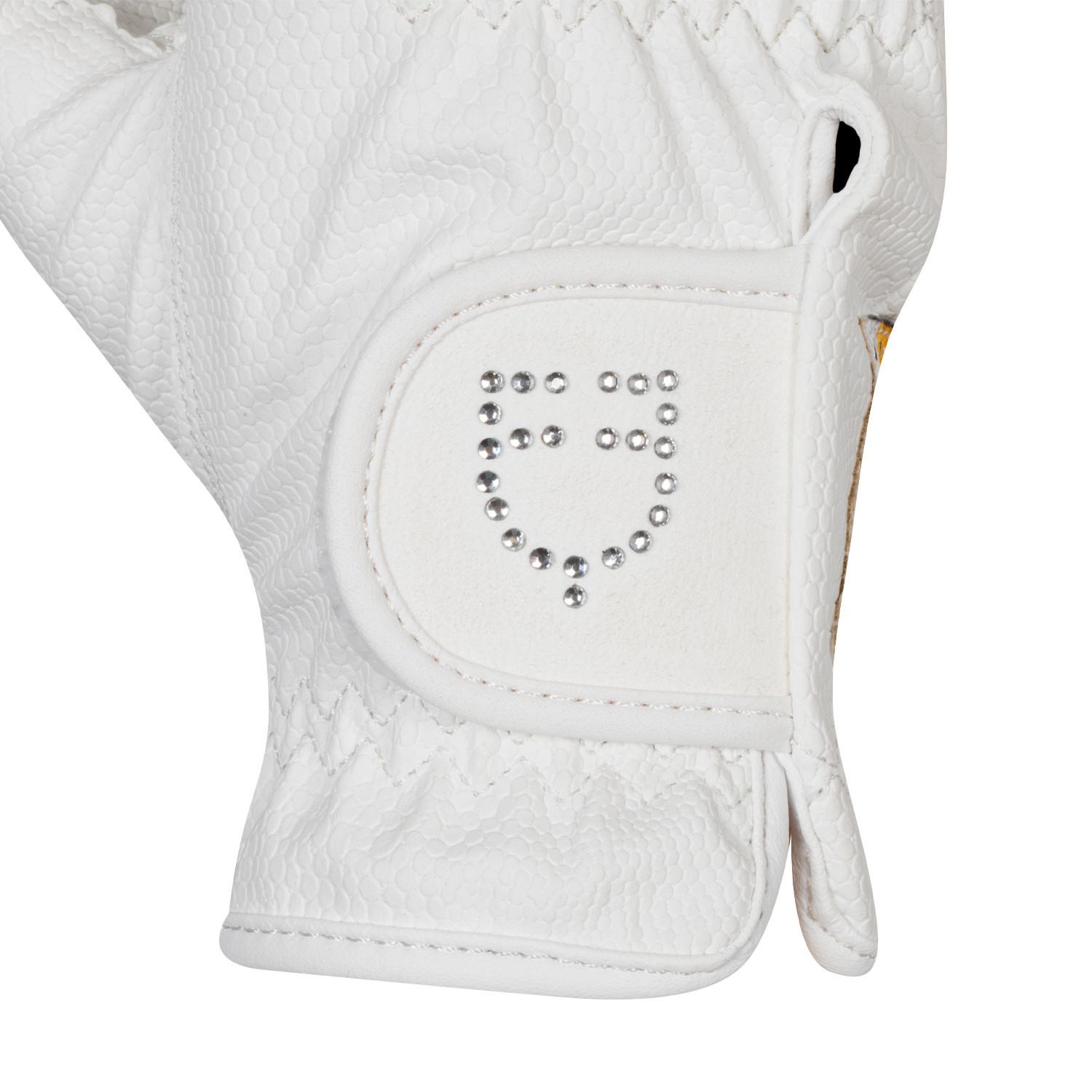 Handschuhe aus weichem technischem Material mit Glitzer-Logo